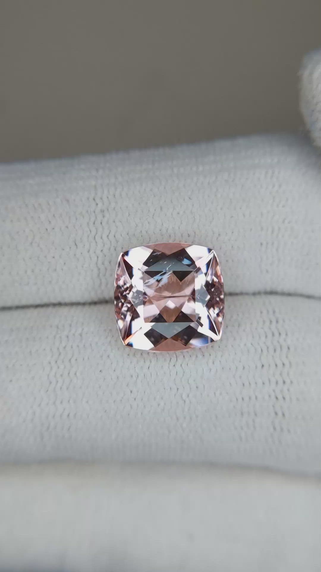 4.05 Ct. Morganite from Brazil Size Video