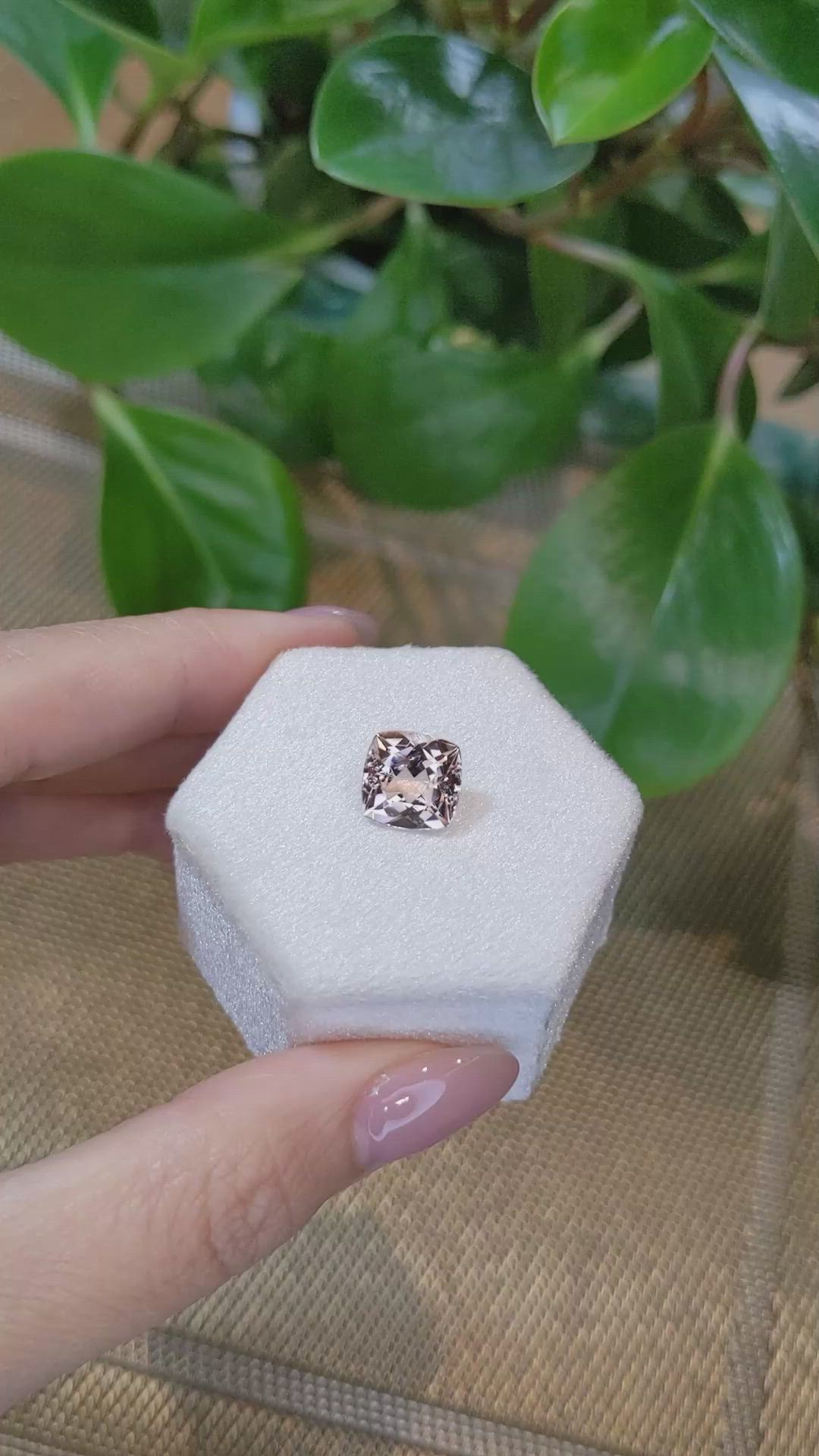 4.05 Ct. Morganite from Brazil Size Video