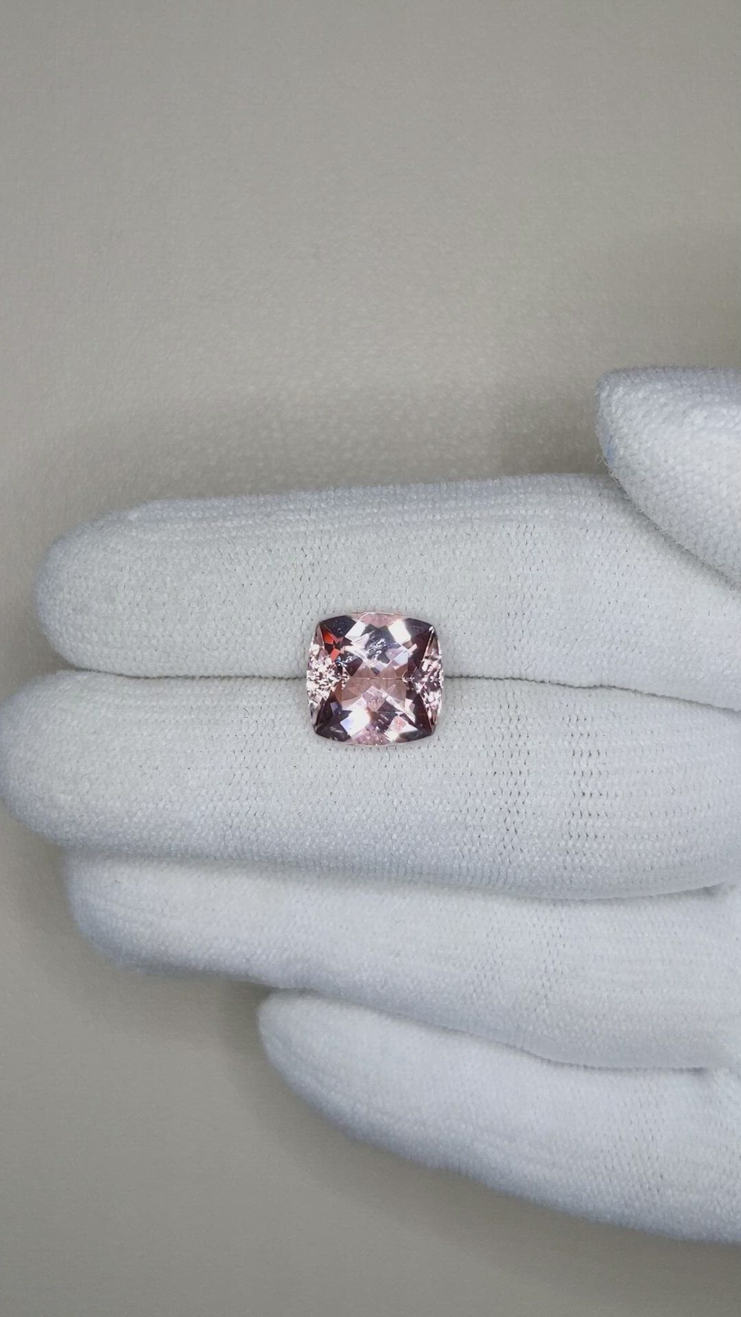 4.05 Ct. Morganite from Brazil Size Video