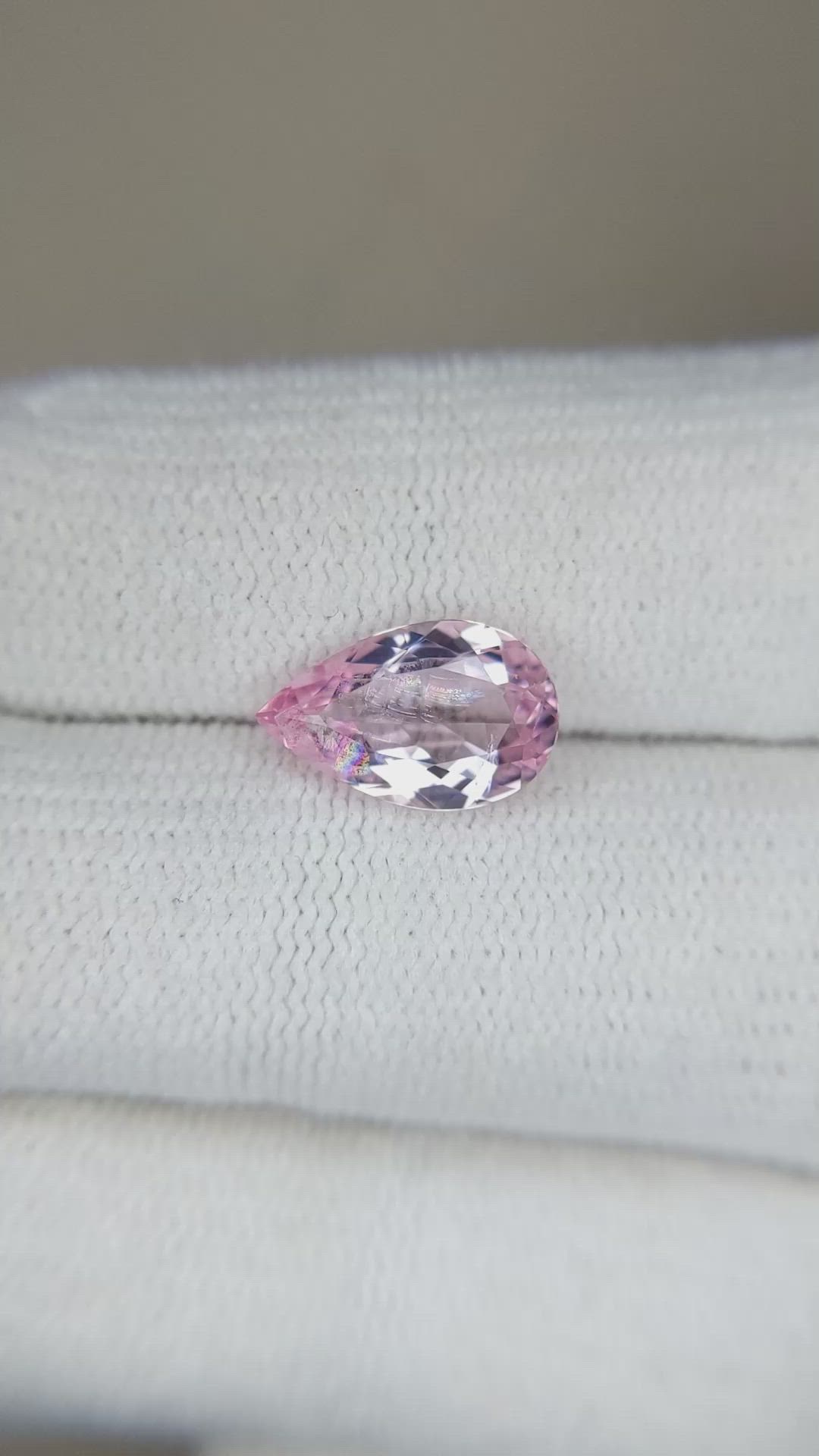 1.77 Ct. Morganite from Brazil Size Video