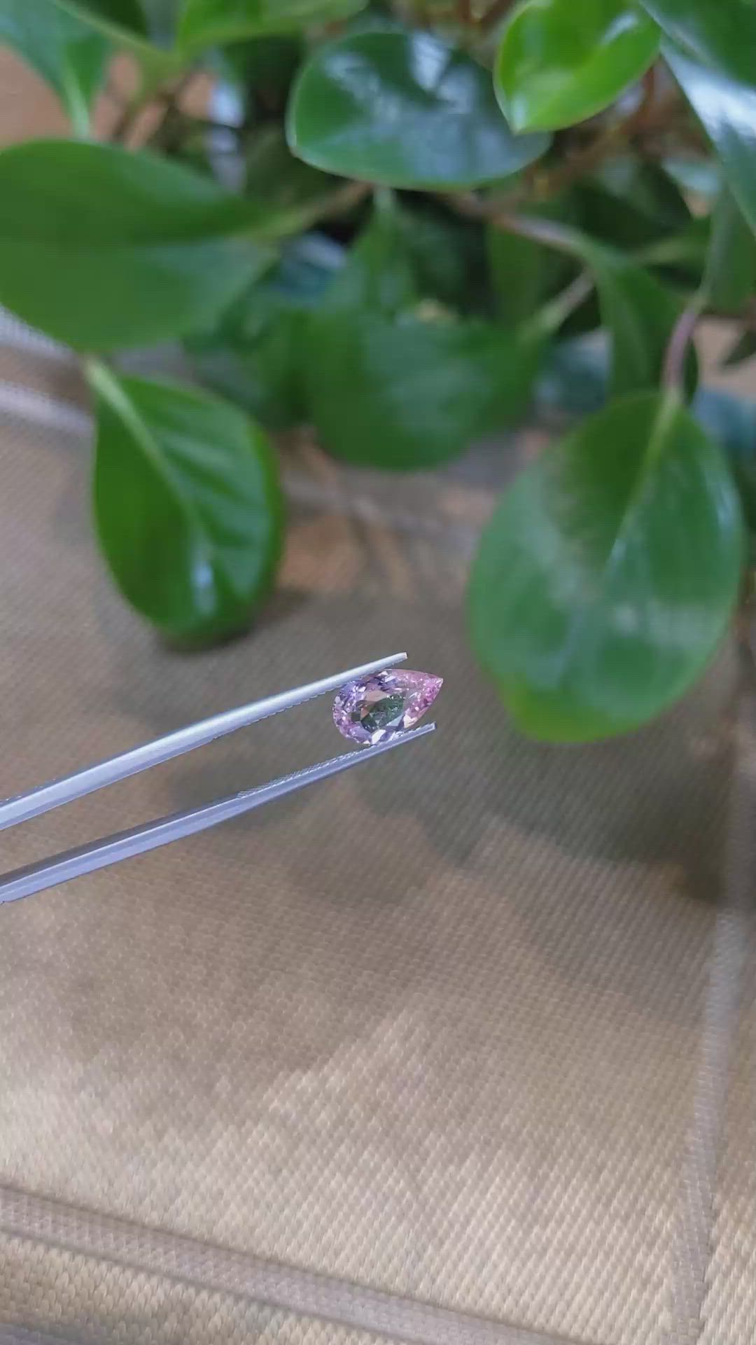 1.77 Ct. Morganite from Brazil Size Video