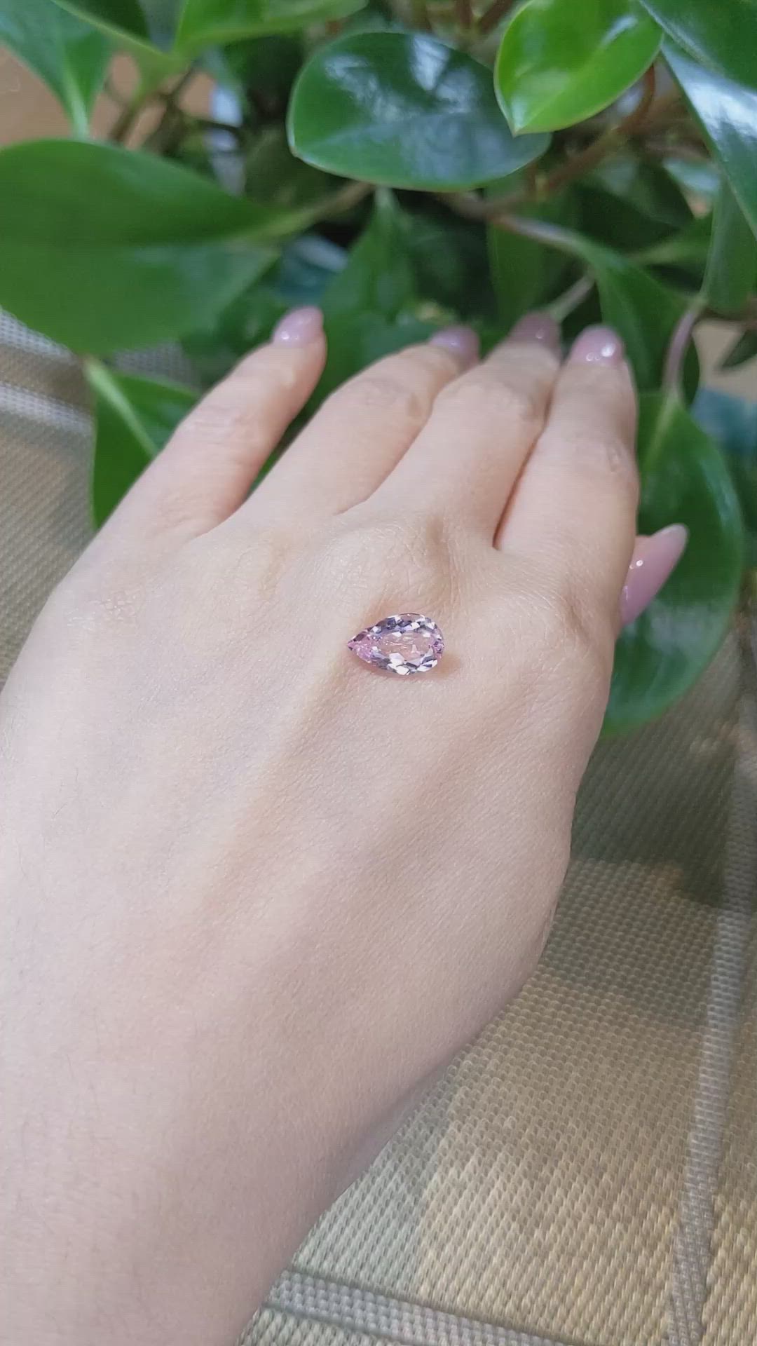 1.77 Ct. Morganite from Brazil Size Video