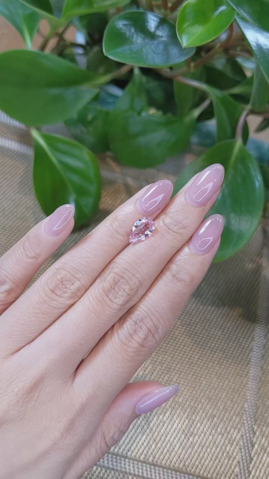 1.77 Ct. Morganite from Brazil Size Video