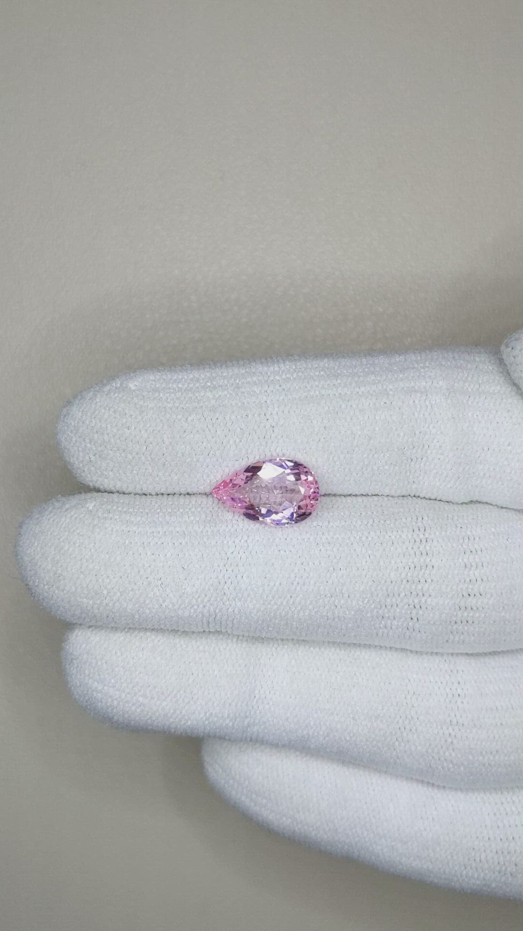1.77 Ct. Morganite from Brazil Size Video