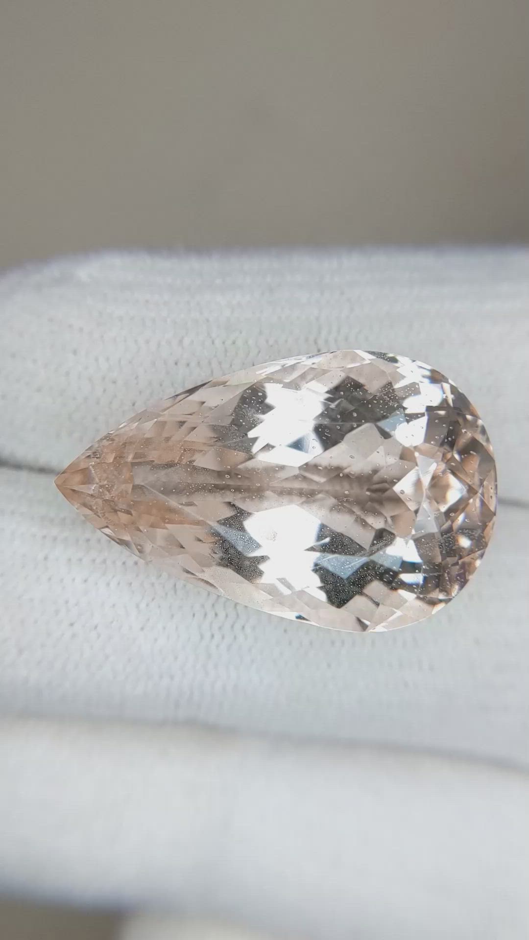 27.46 Ct. Morganite from Brazil Size Video