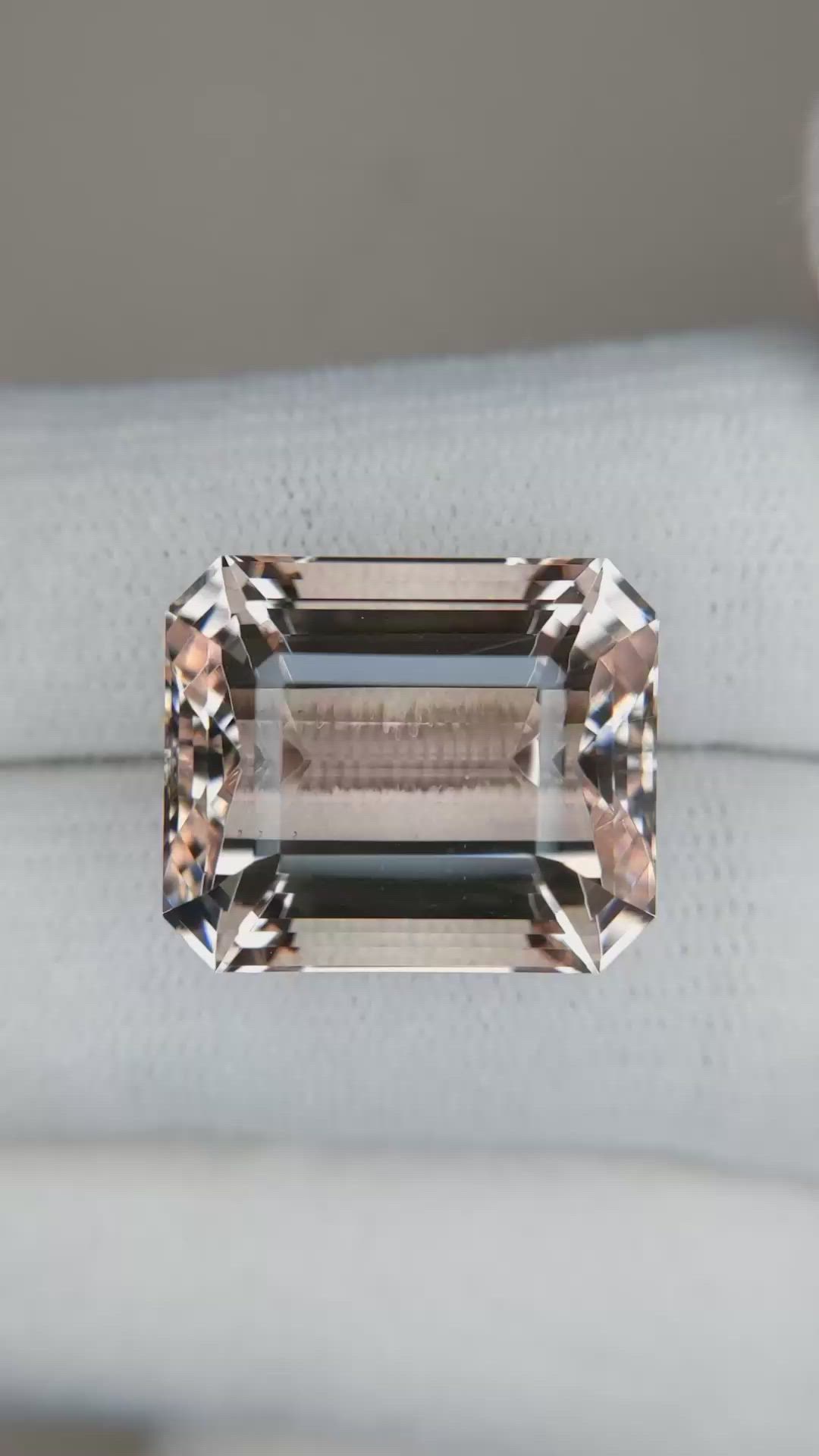 26.51 Ct. Morganite from Brazil Size Video