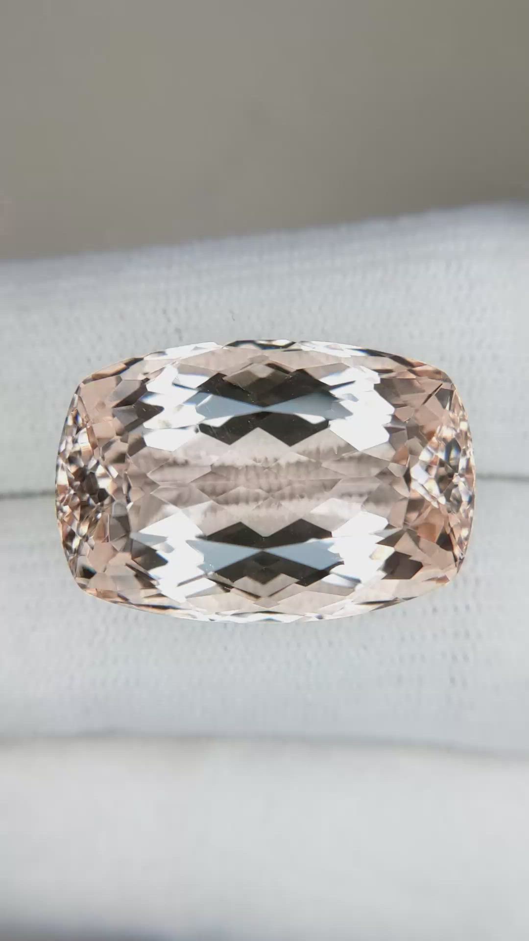 34.61 Ct. Morganite from Brazil Size Video