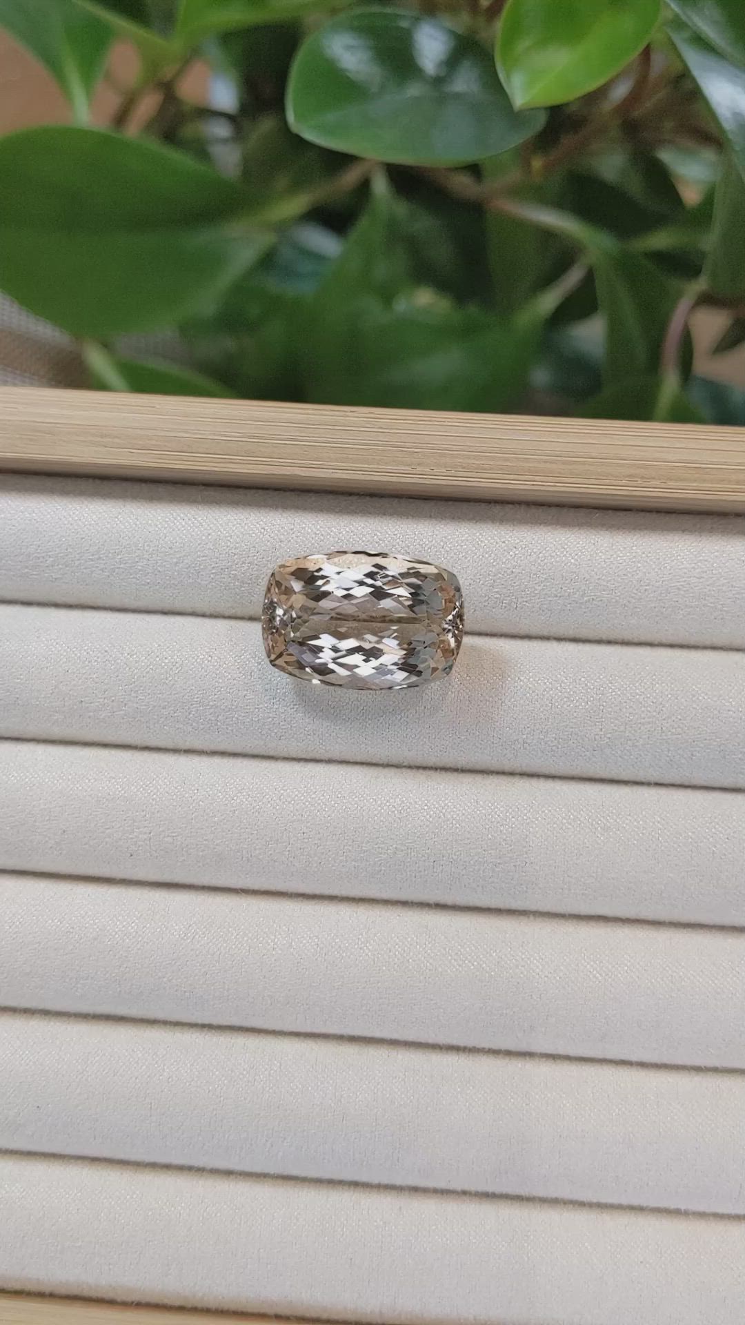 34.61 Ct. Morganite from Brazil Size Video