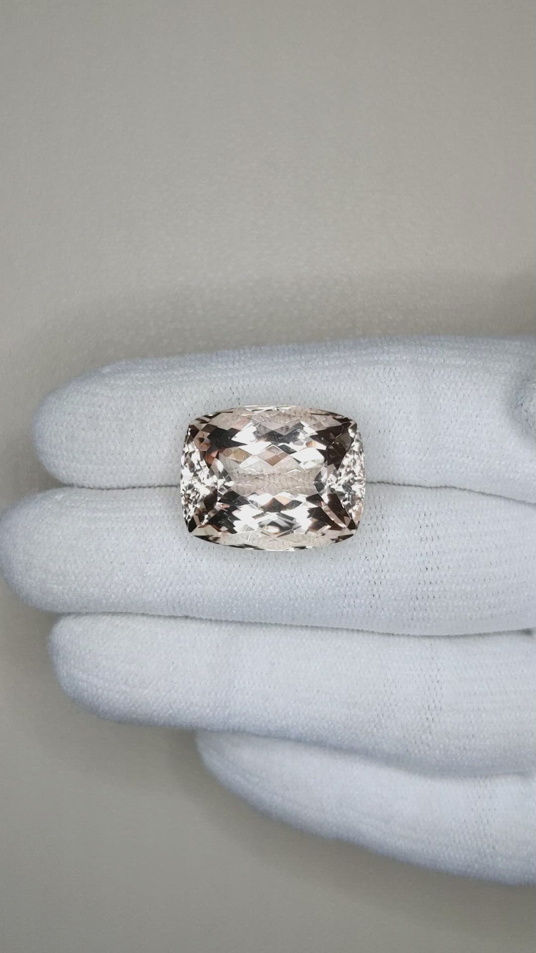 26.59 Ct. Morganite from Brazil Size Video