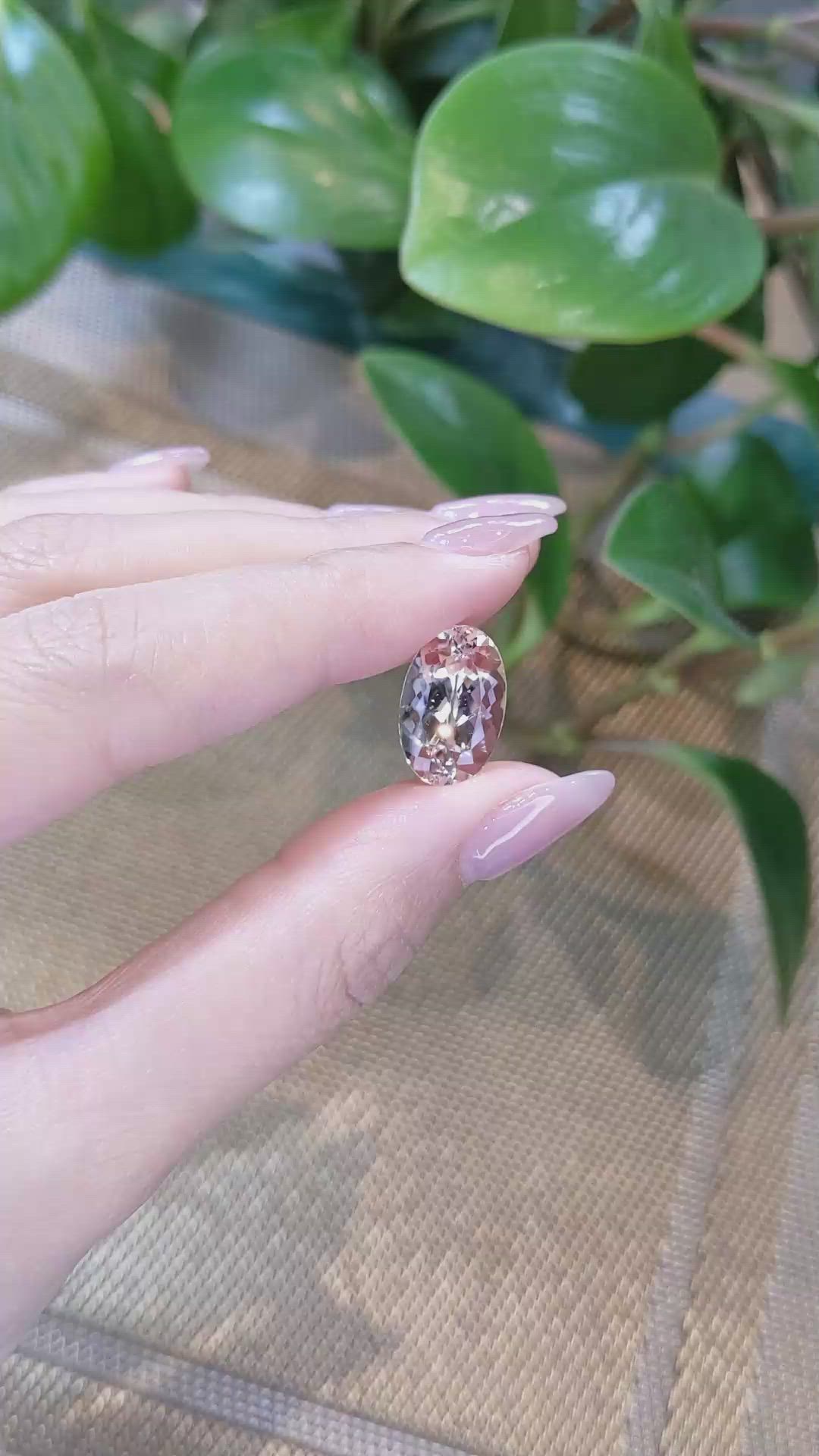 7.51 Ct. Morganite from Brazil Size Video