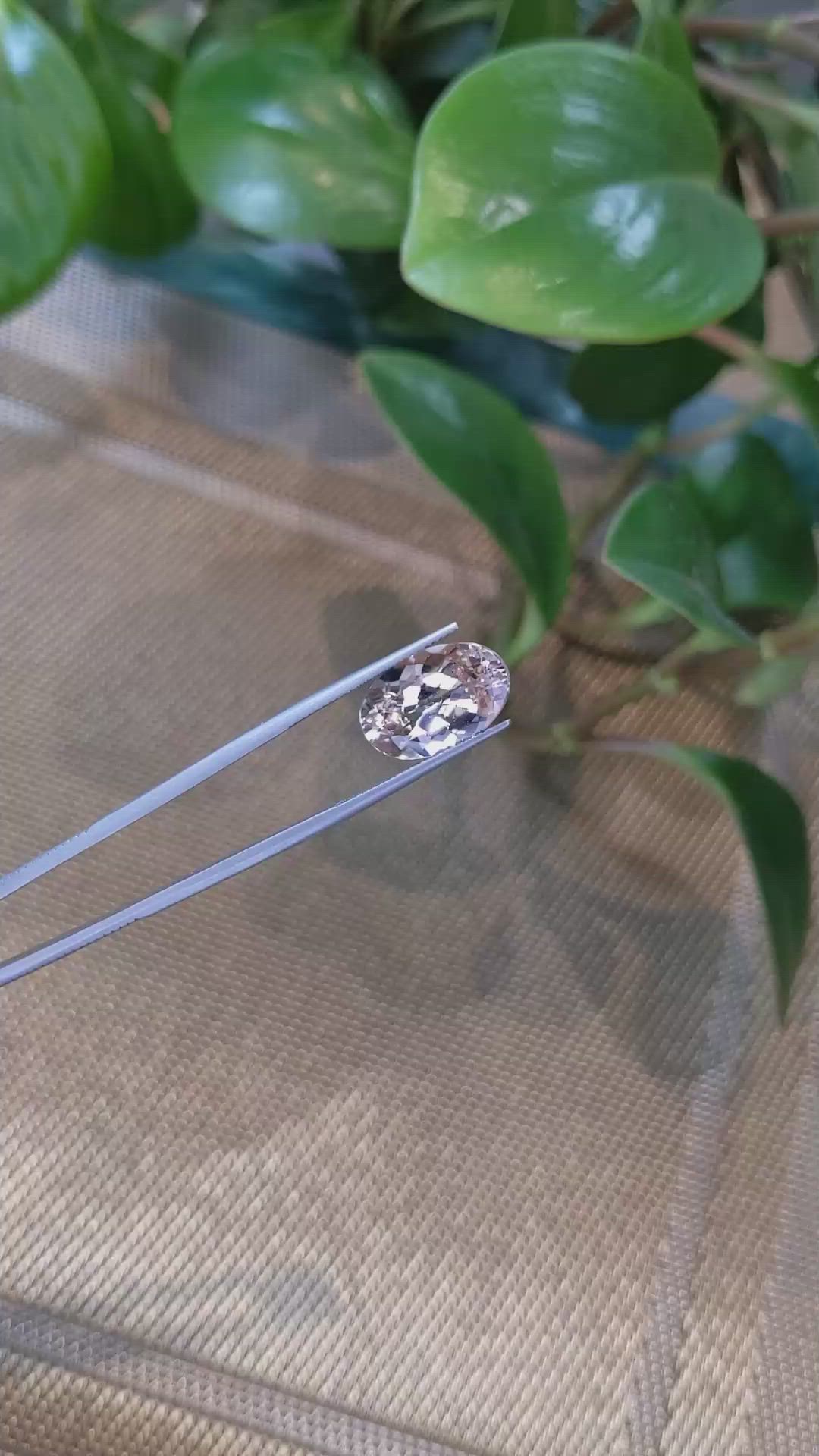 7.51 Ct. Morganite from Brazil Size Video