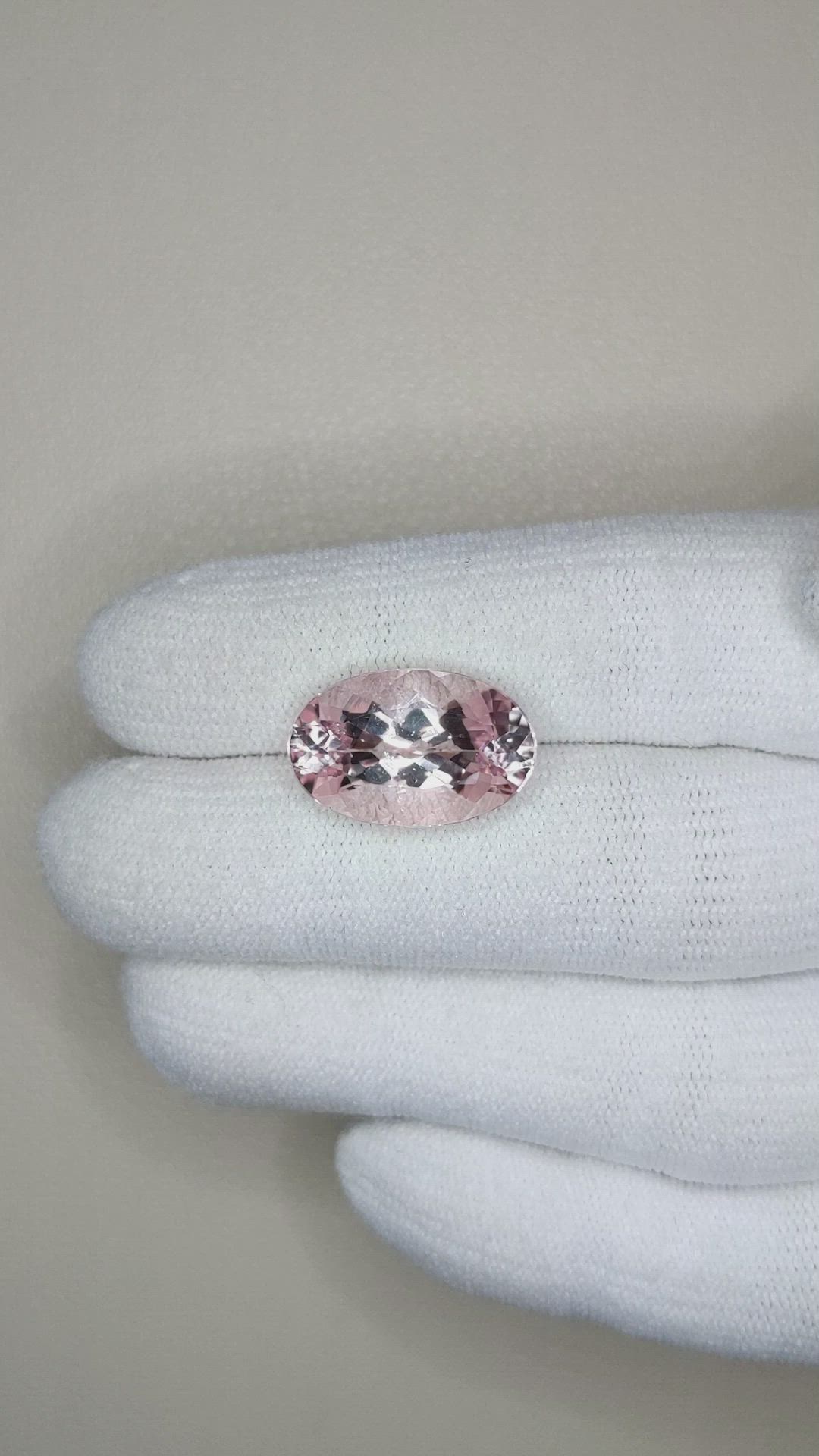 7.51 Ct. Morganite from Brazil Size Video