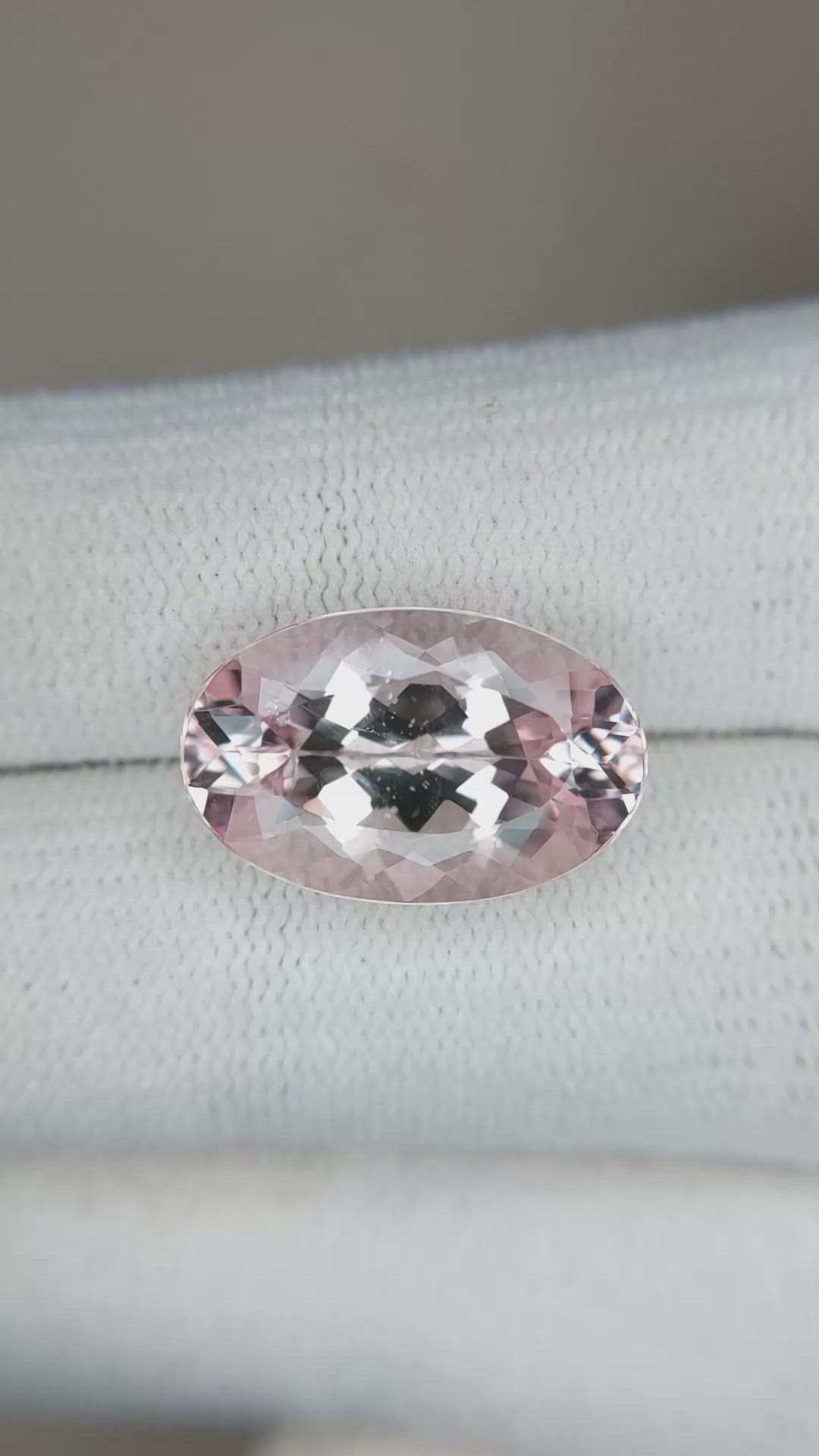 7.51 Ct. Morganite from Brazil Size Video