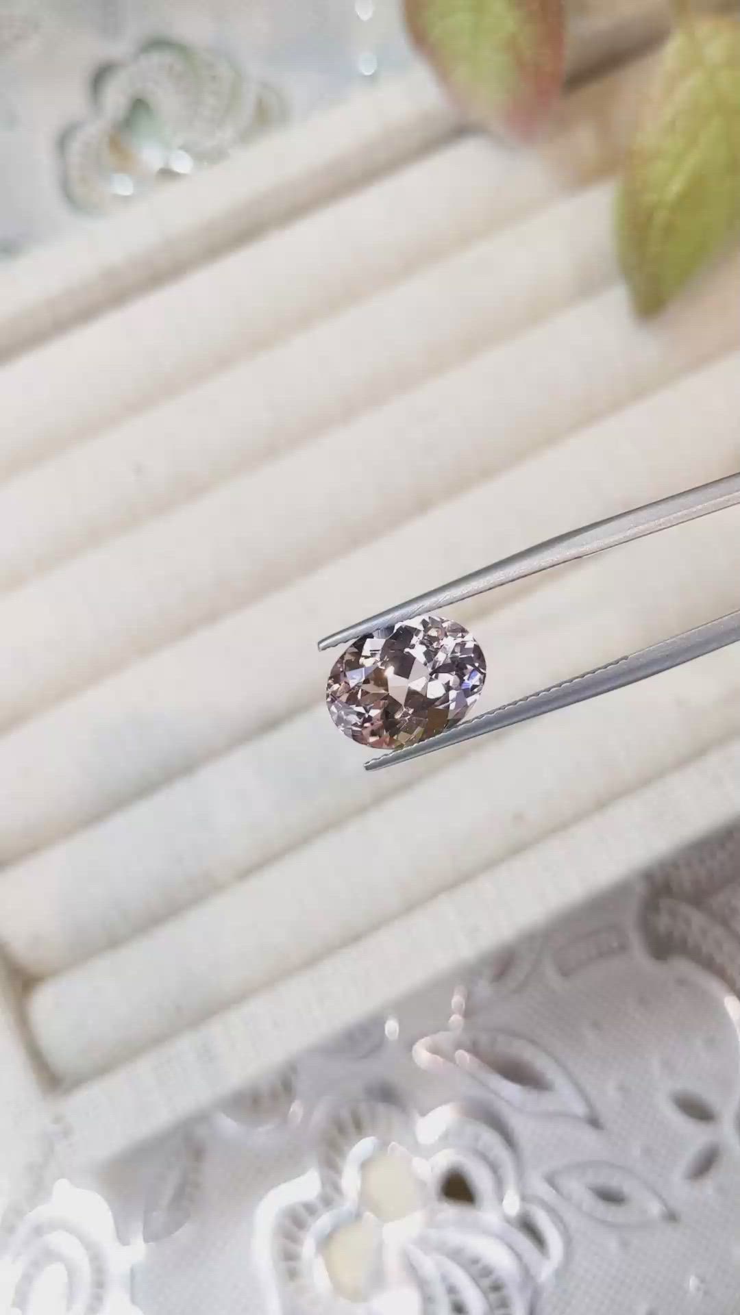 3.79 Ct. Morganite from Brazil Size Video