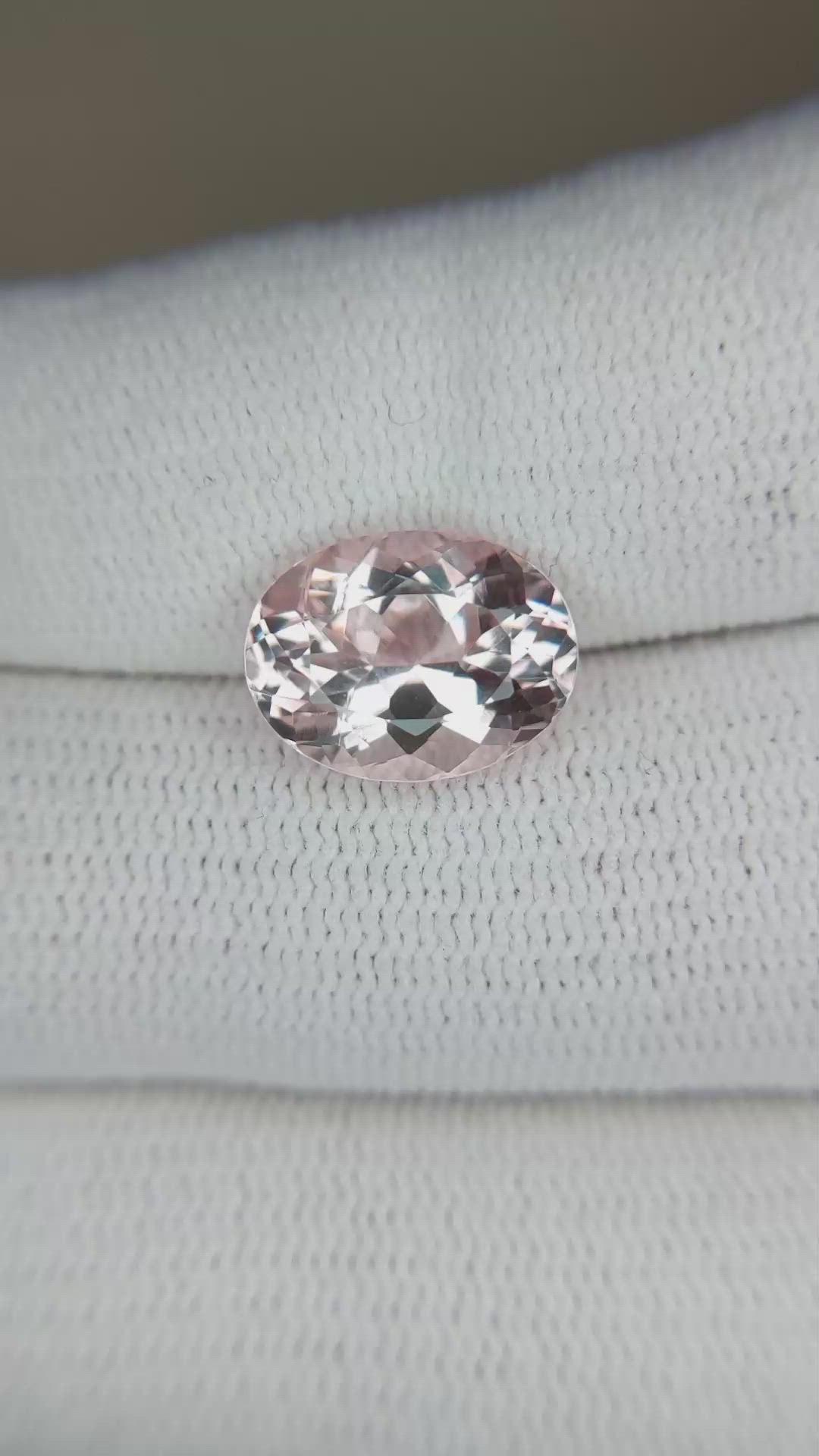 3.79 Ct. Morganite from Brazil Size Video