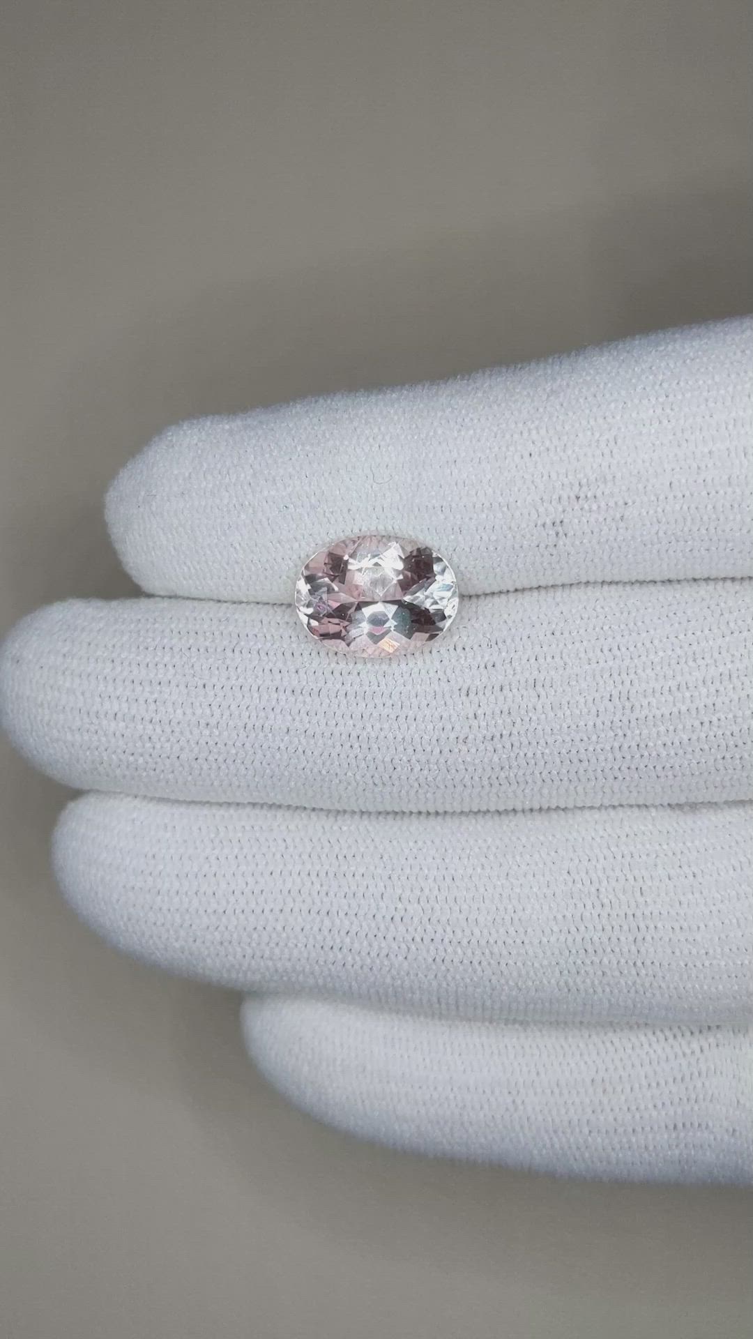 3.79 Ct. Morganite from Brazil Size Video
