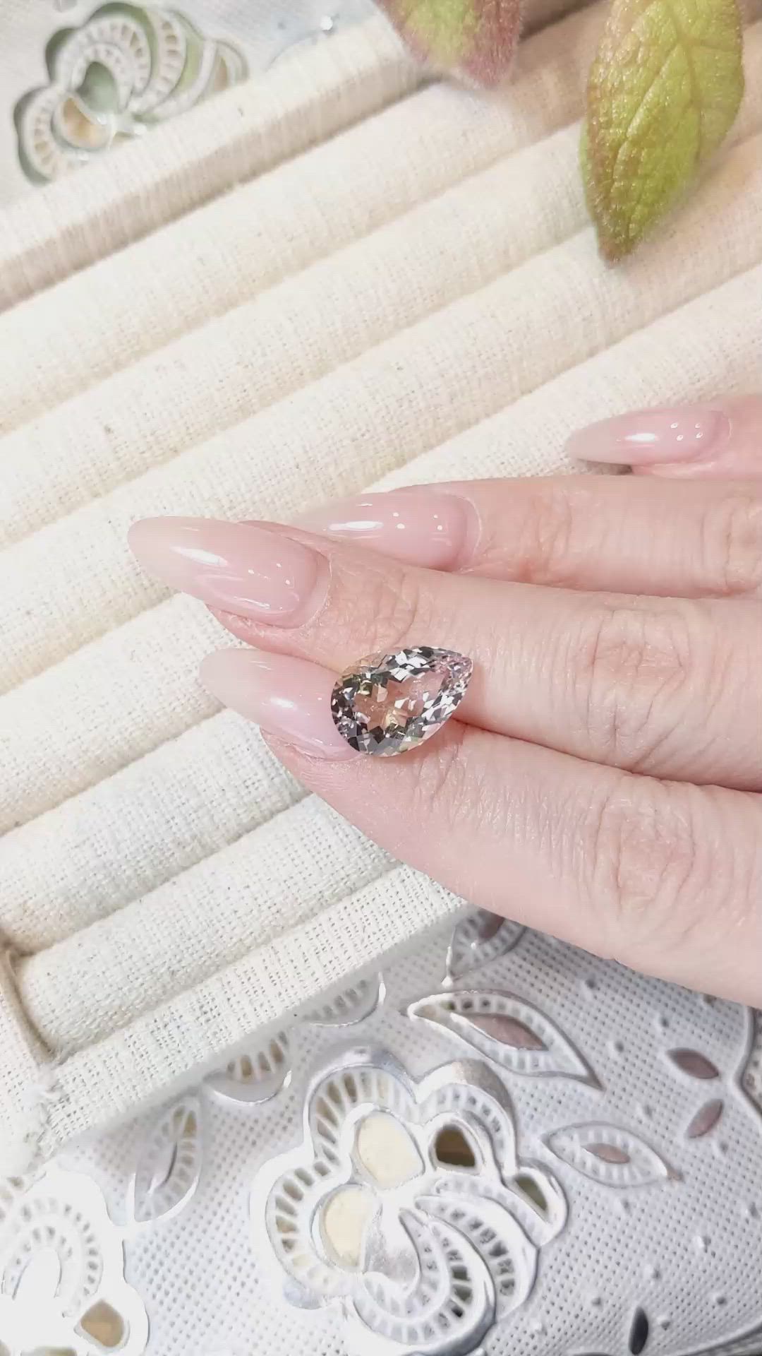 6.09 Ct. Morganite from Brazil Size Video