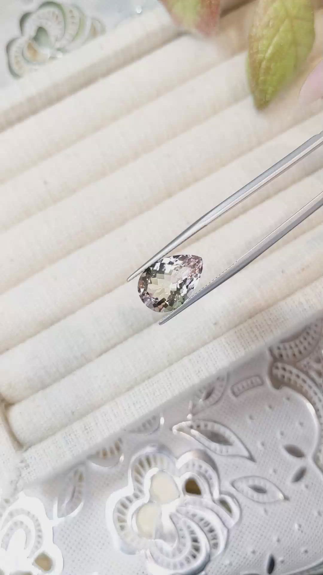 6.09 Ct. Morganite from Brazil Size Video