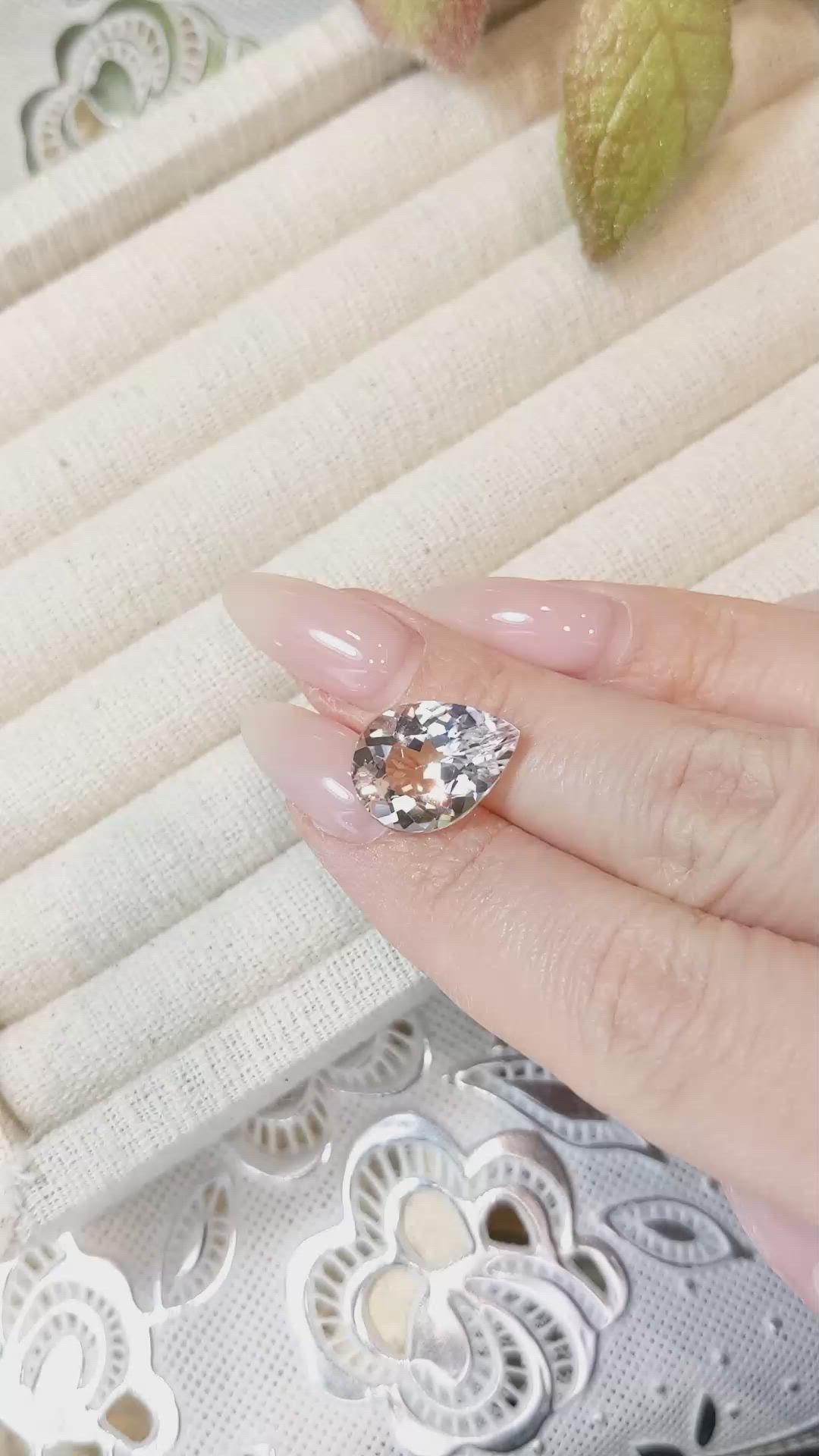 6.65 Ct. Morganite from Brazil Size Video