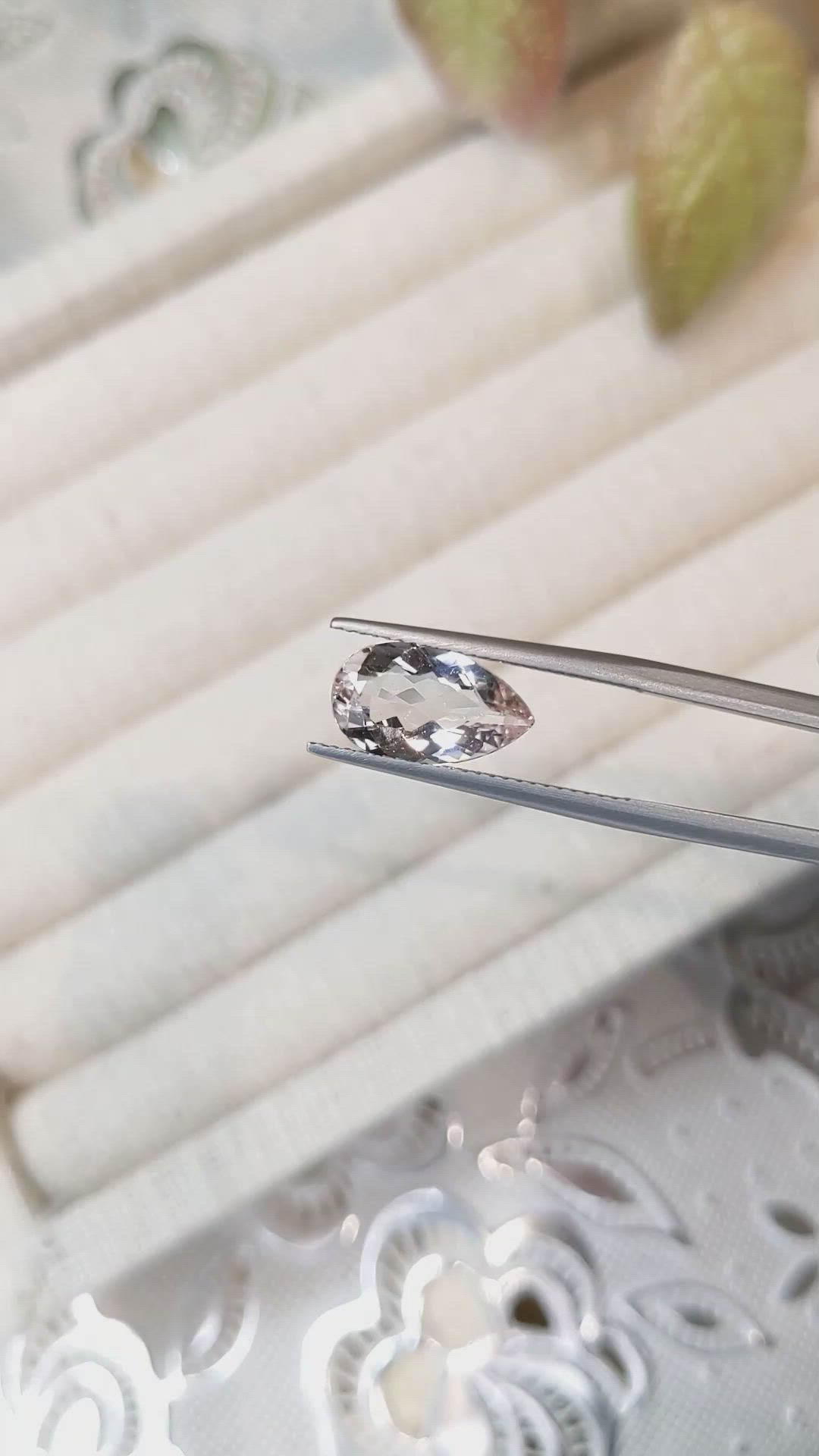 2.61 Ct. Morganite from Brazil Size Video