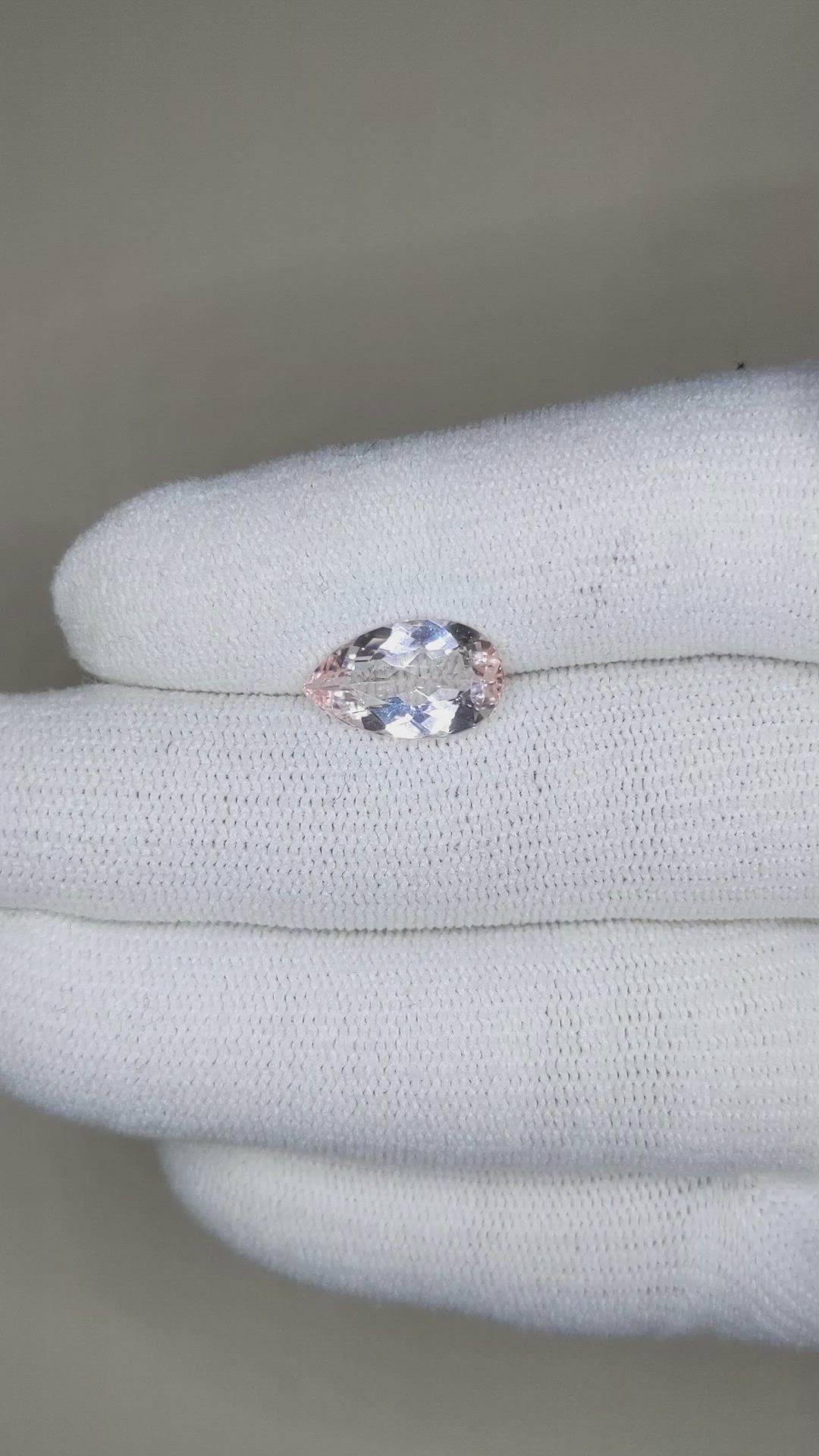2.61 Ct. Morganite from Brazil Size Video