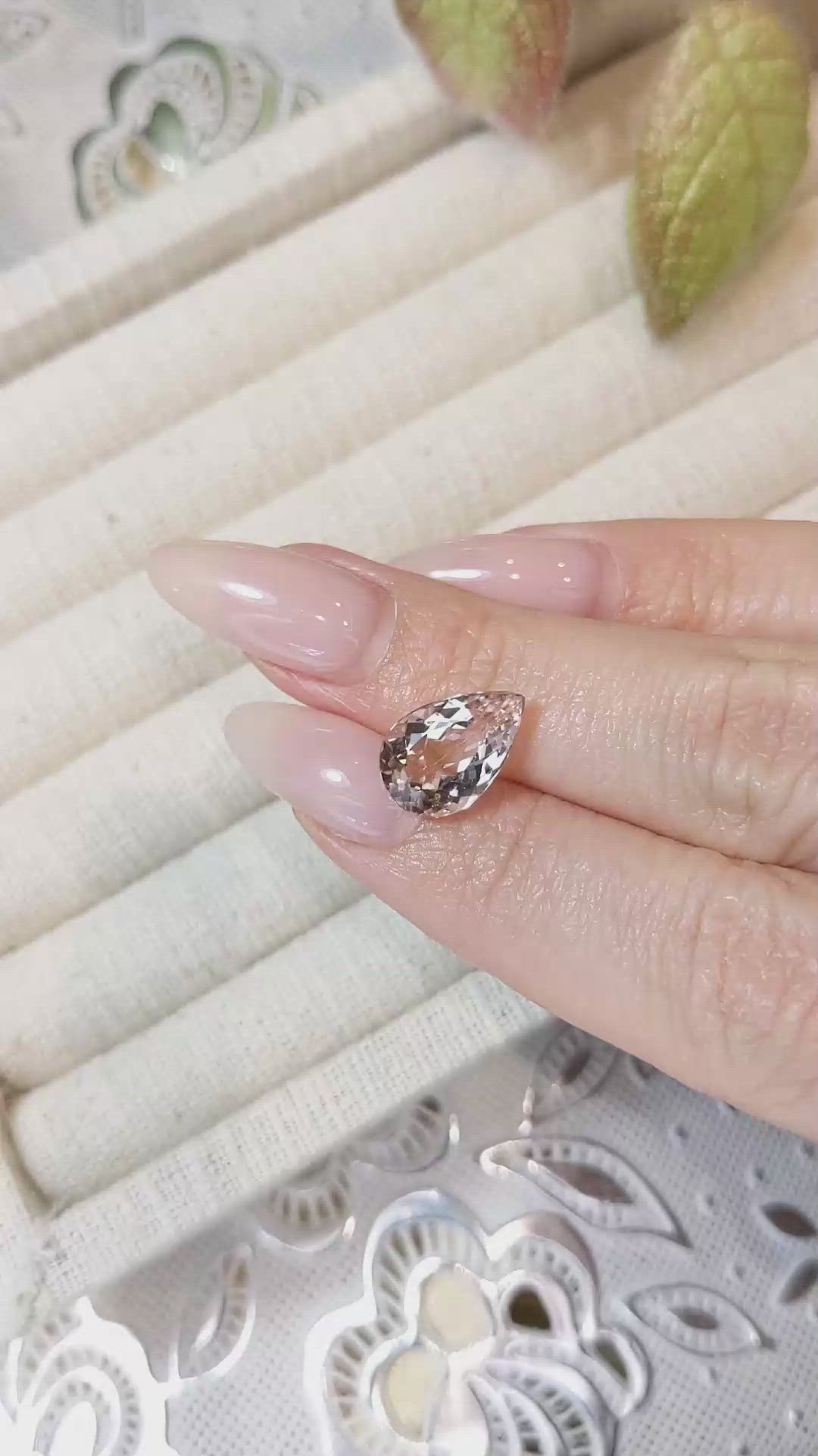 3.69 Ct. Morganite from Brazil Size Video