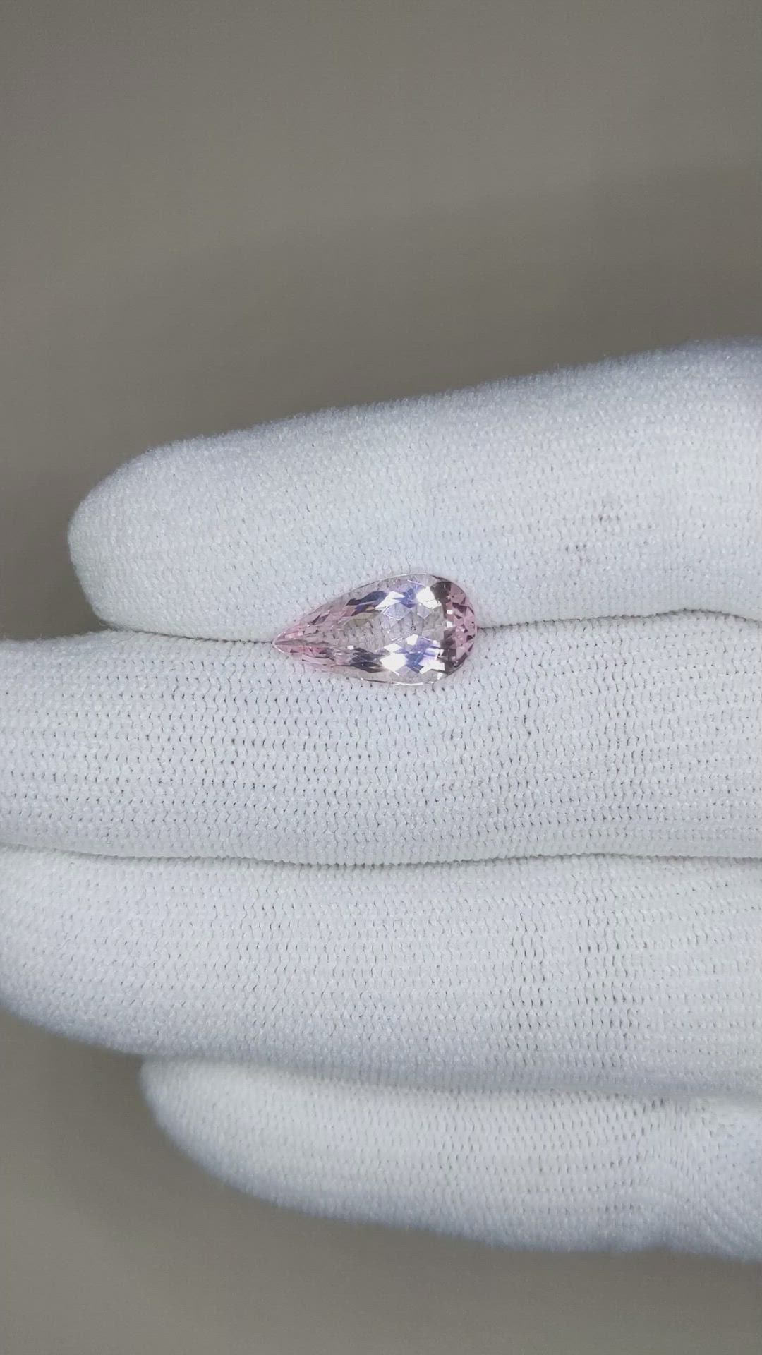 2.72 Ct. Morganite from Brazil Size Video