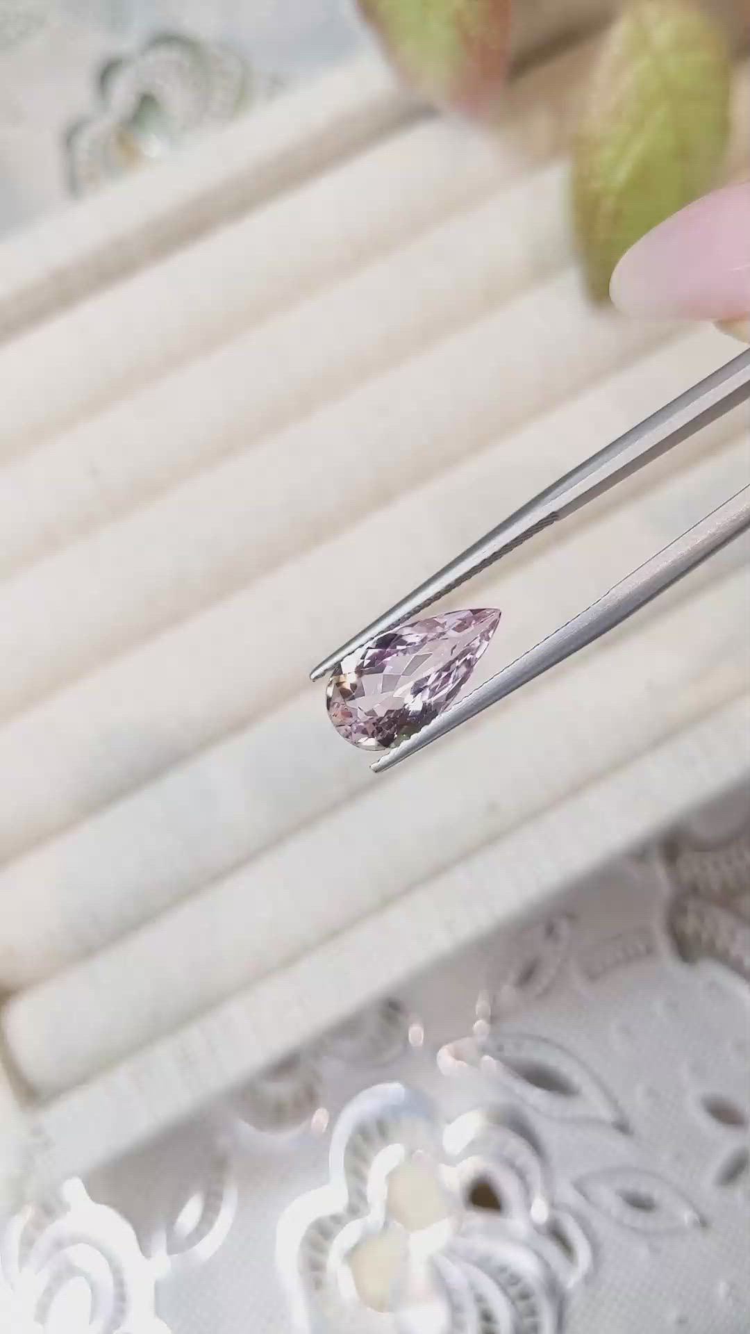 2.72 Ct. Morganite from Brazil Size Video