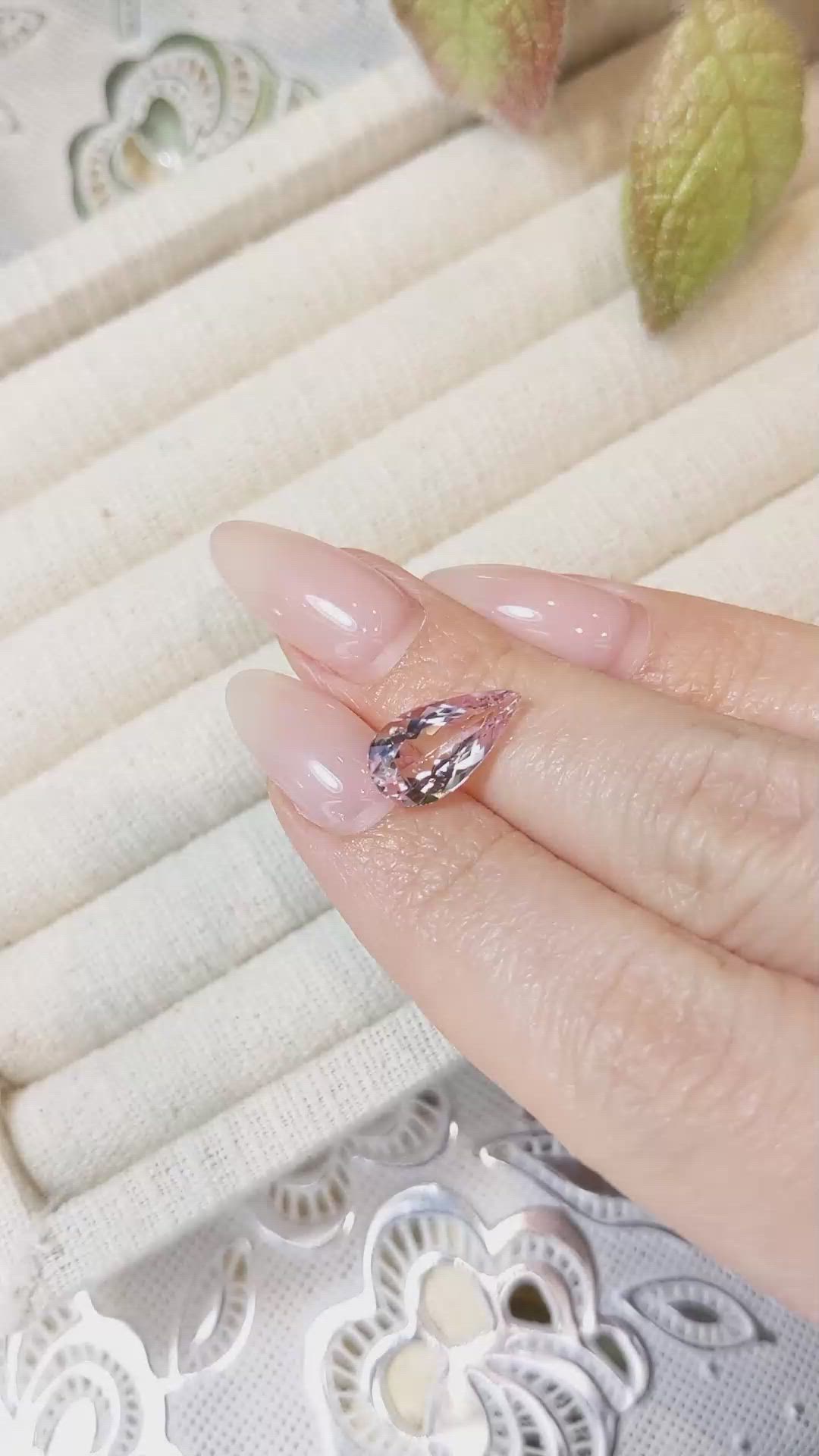 2.72 Ct. Morganite from Brazil Size Video