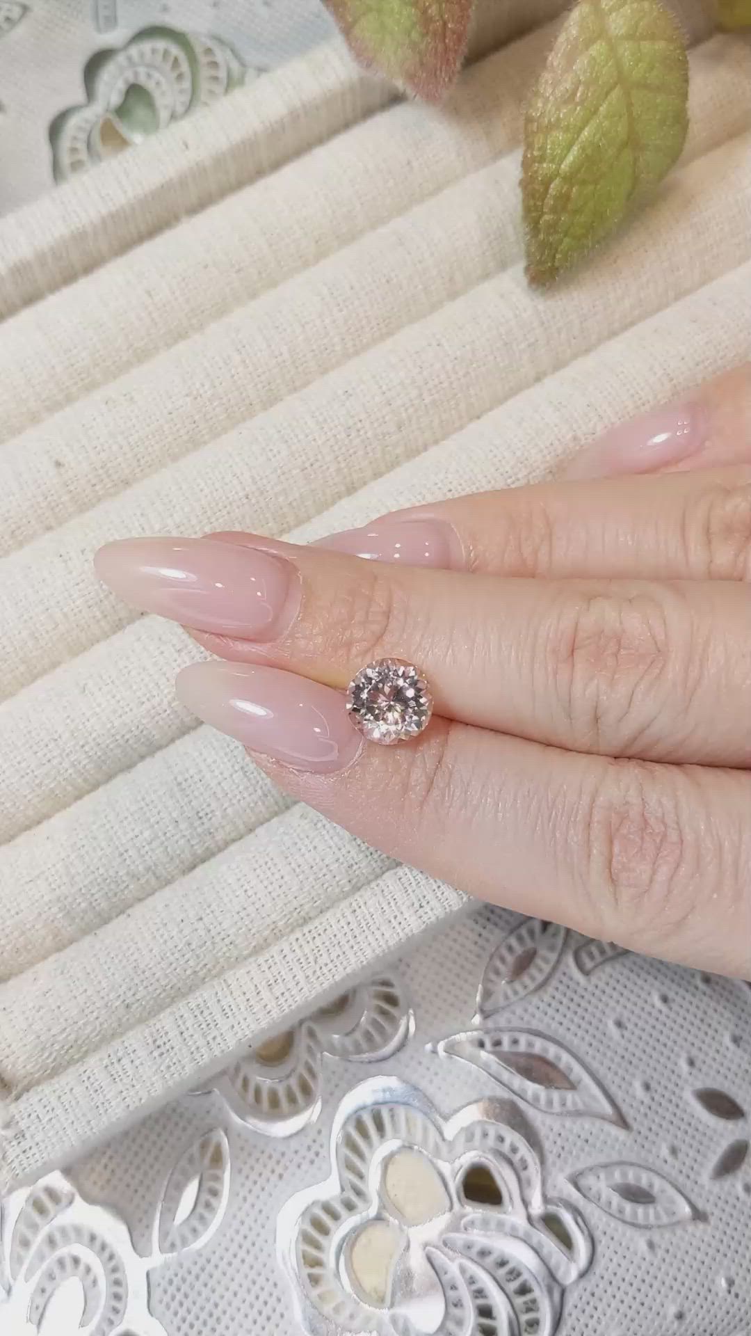 2.47 Ct. Morganite from Brazil Size Video