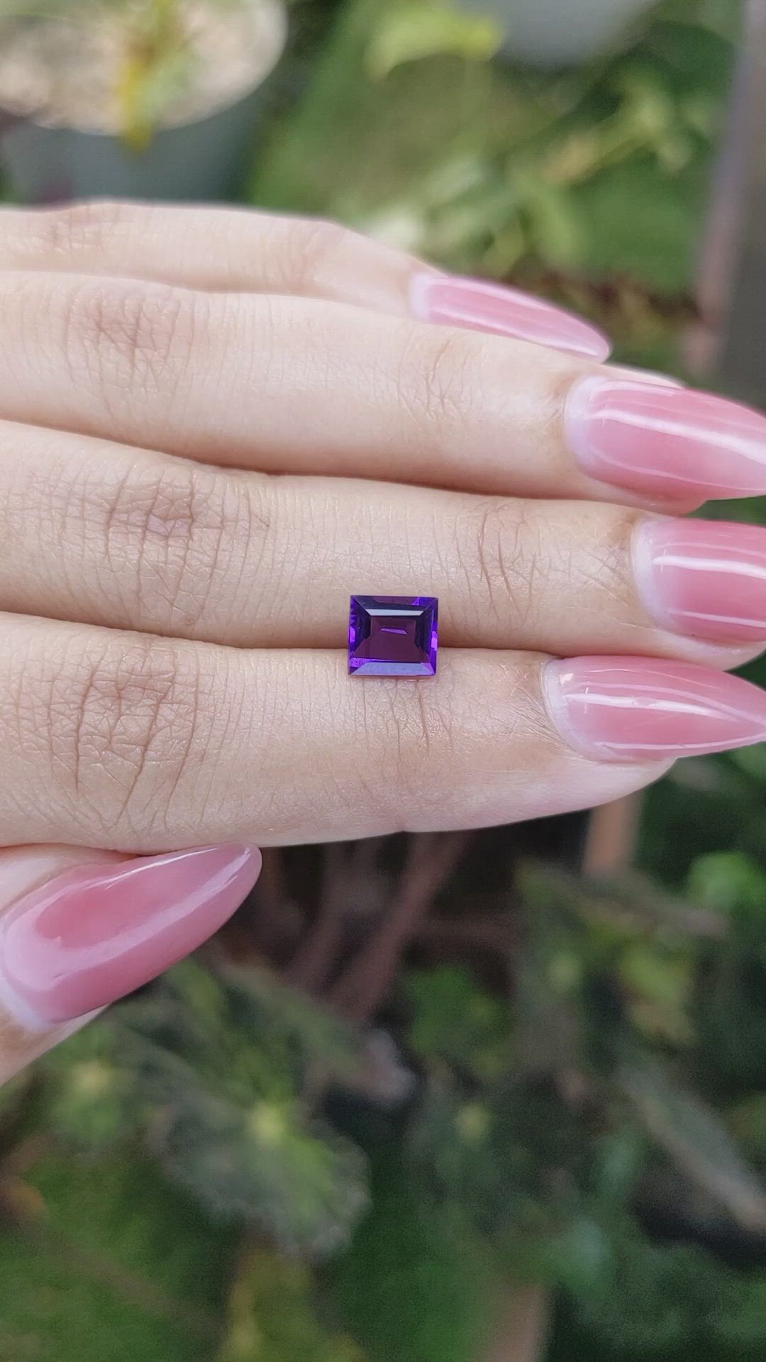 1.07 Ct. Amethyst from Brazil Size Video