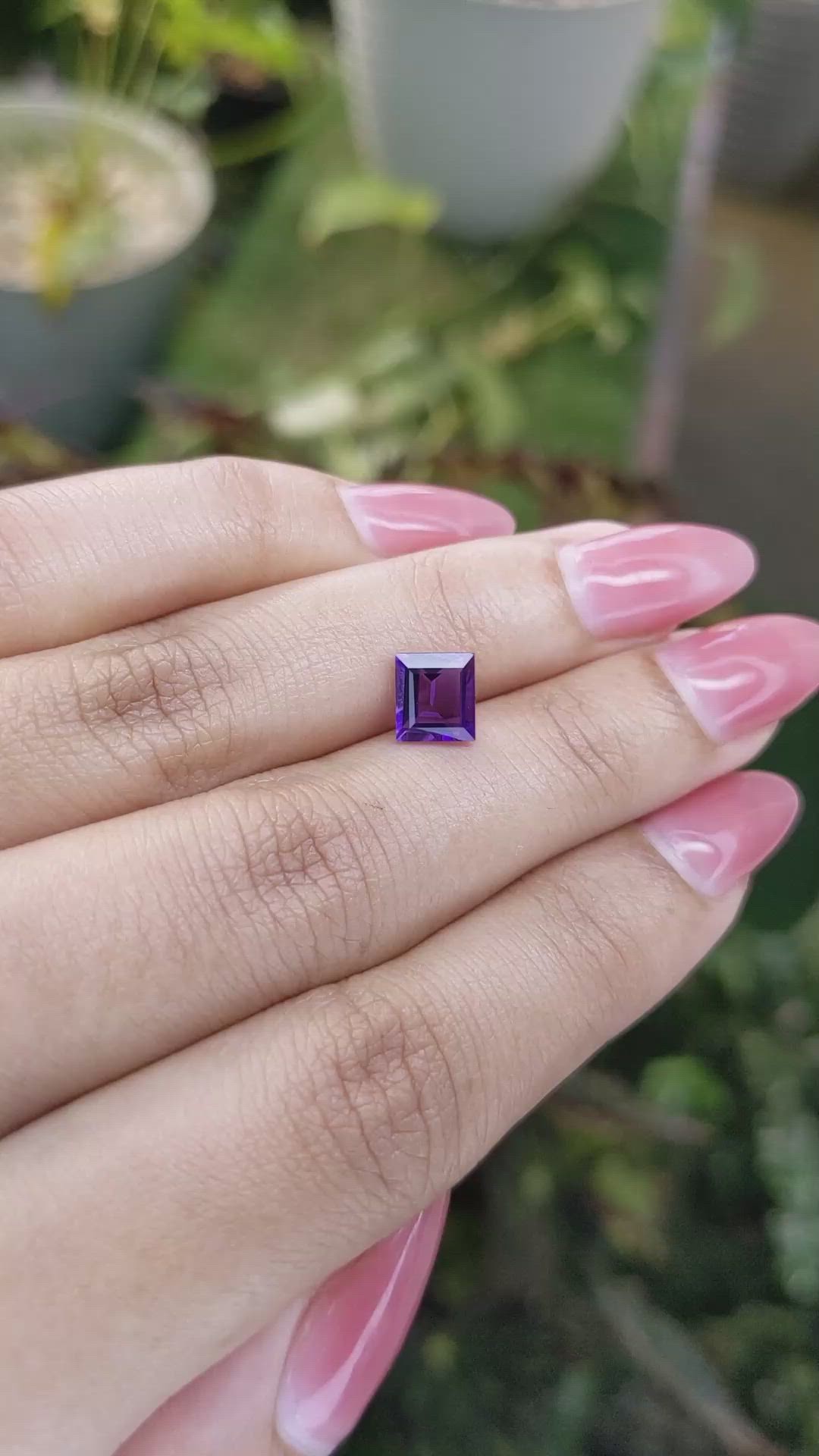 1.07 Ct. Amethyst from Brazil Size Video