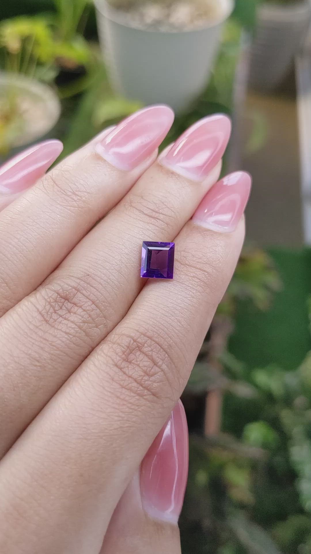 1.07 Ct. Amethyst from Brazil Size Video