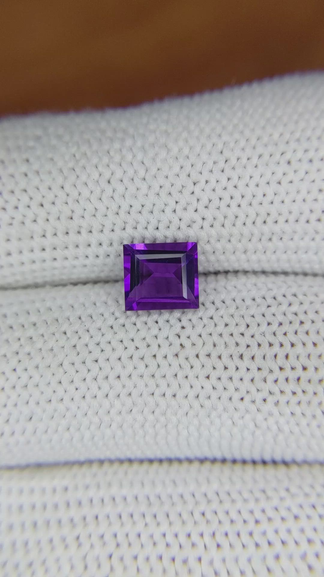 1.07 Ct. Amethyst from Brazil Size Video