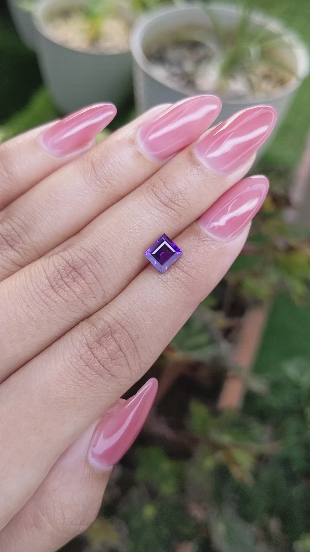 1.04 Ct. Amethyst from Brazil Size Video