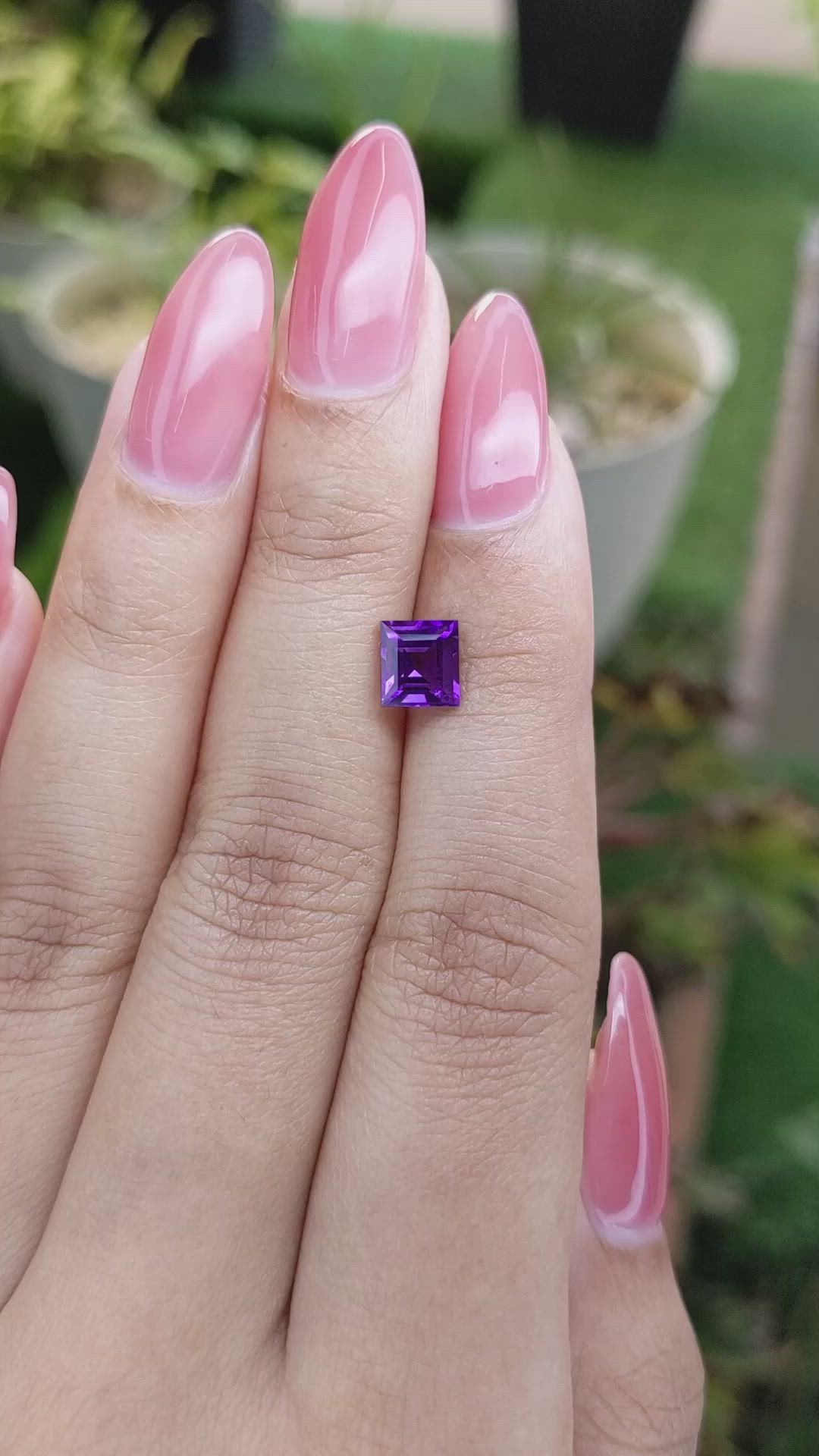 1.04 Ct. Amethyst from Brazil Size Video