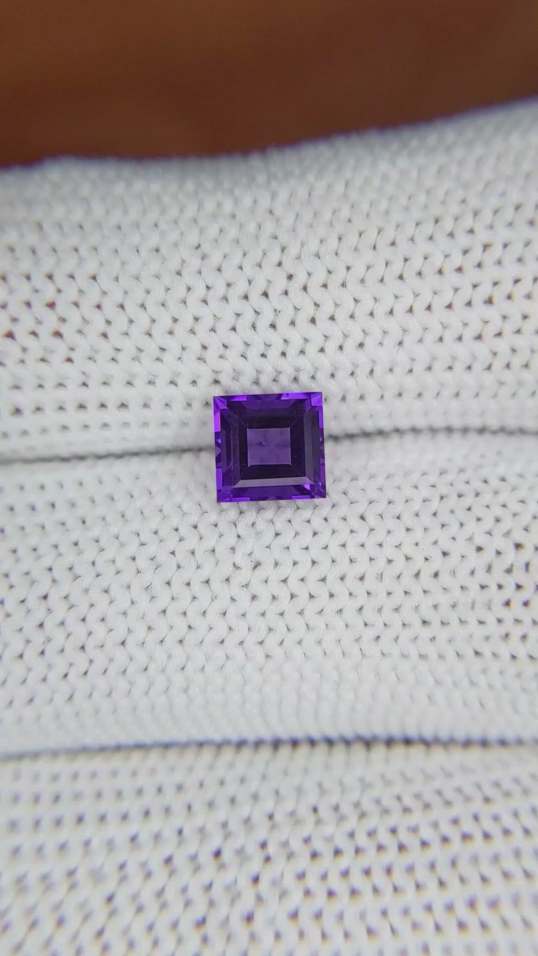0.92 Ct. Amethyst from Brazil Size Video