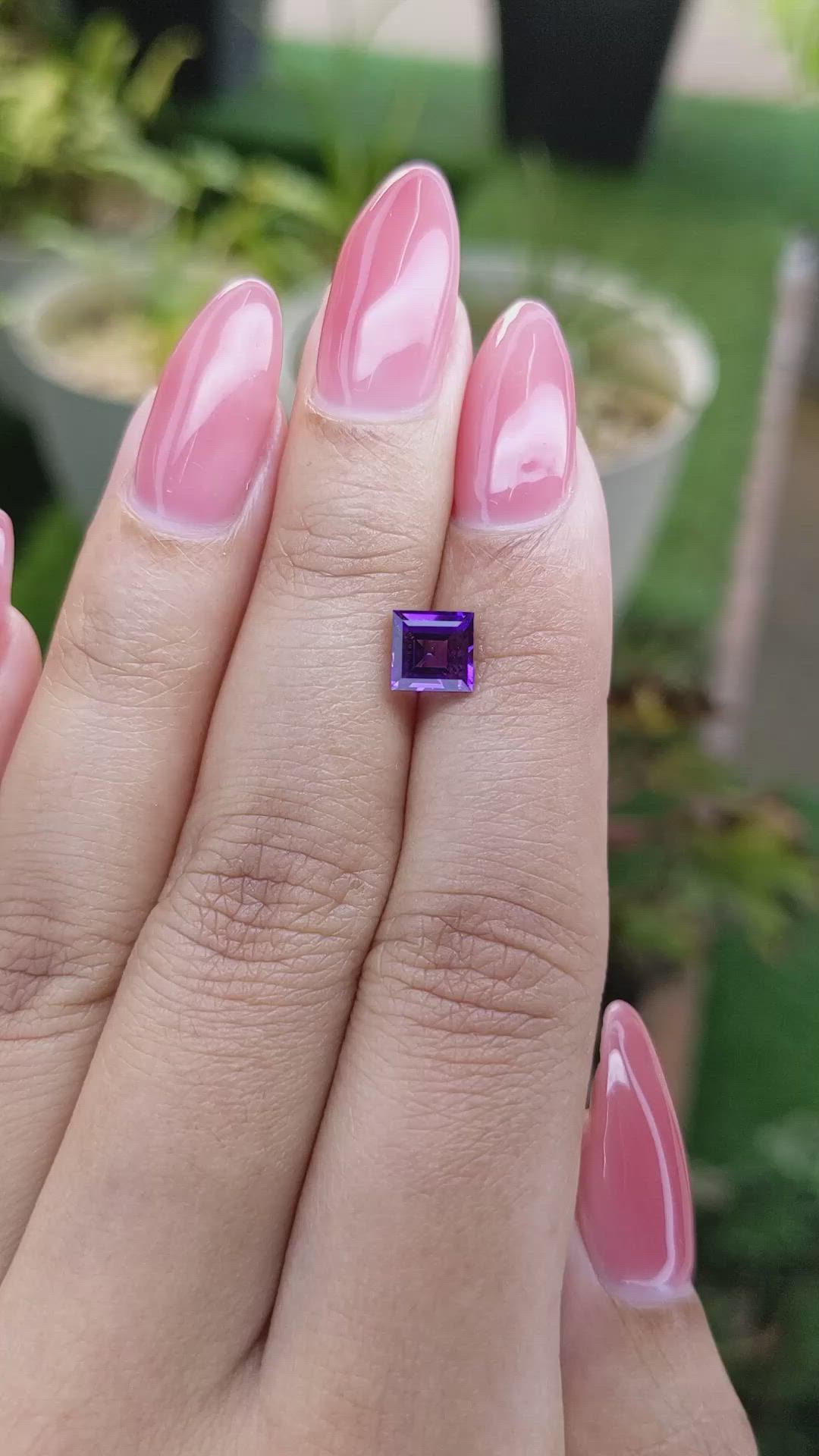 0.92 Ct. Amethyst from Brazil Size Video