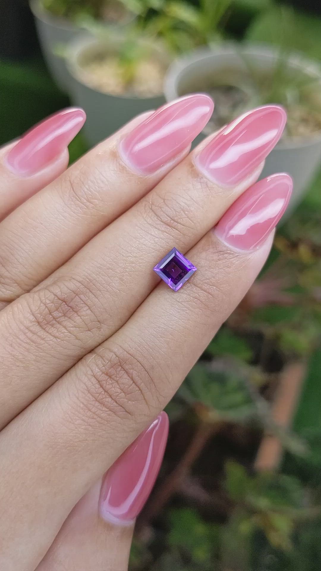 0.92 Ct. Amethyst from Brazil Size Video