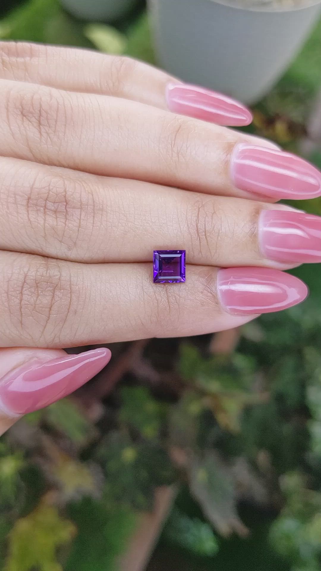 0.92 Ct. Amethyst from Brazil Size Video