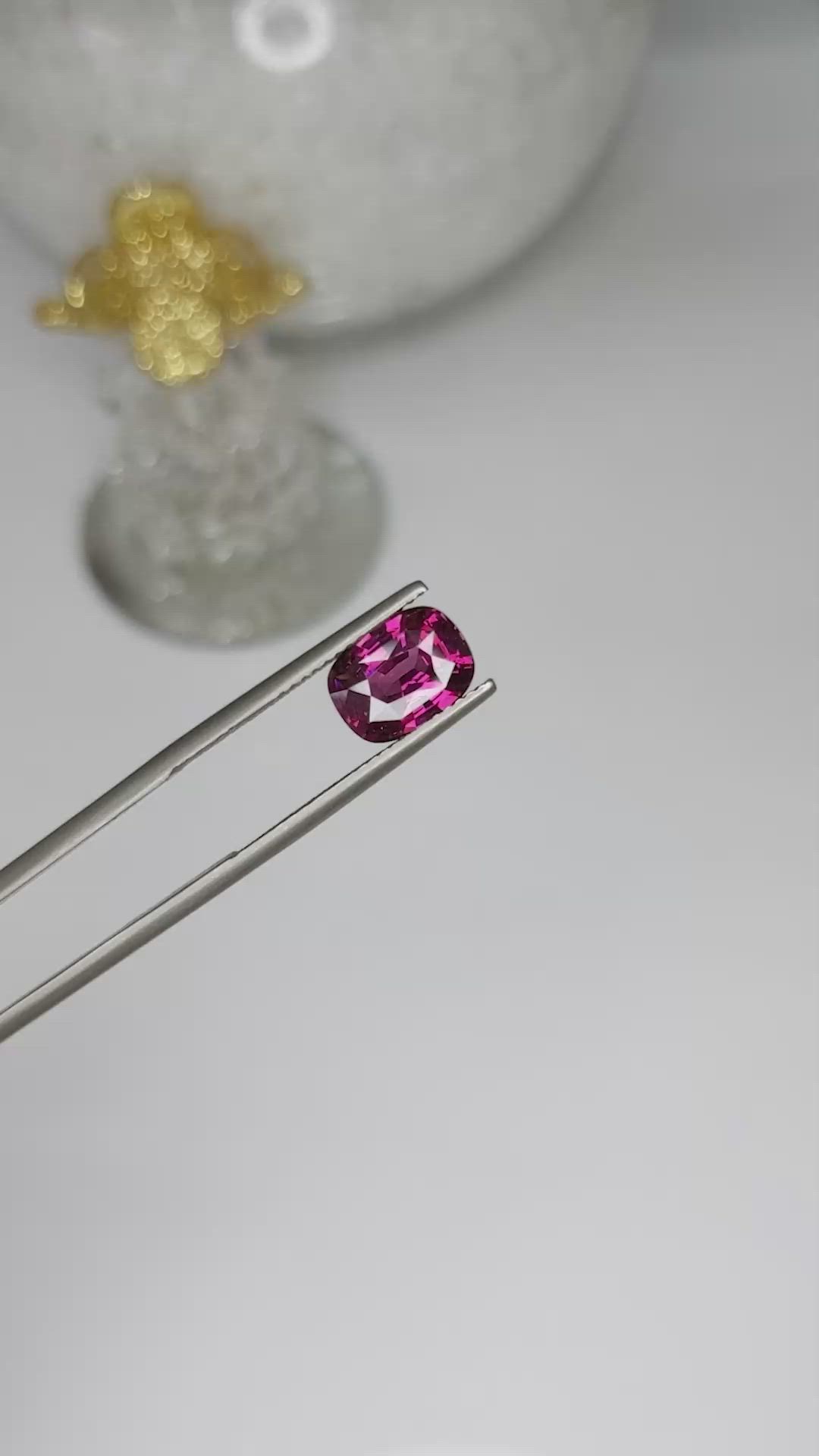 2.92 Ct. Rhodolite Garnet from Ceylon (Sri Lanka) Size Video
