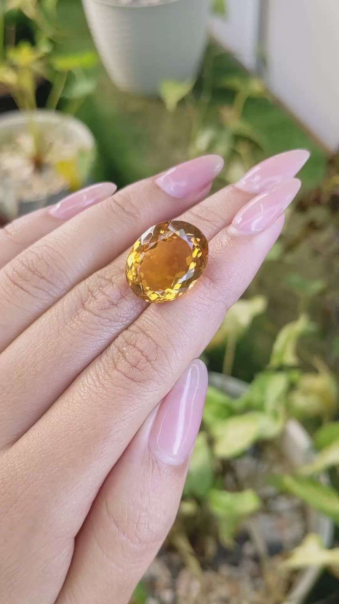 19.06 Ct. Citrine from Brazil Size Video