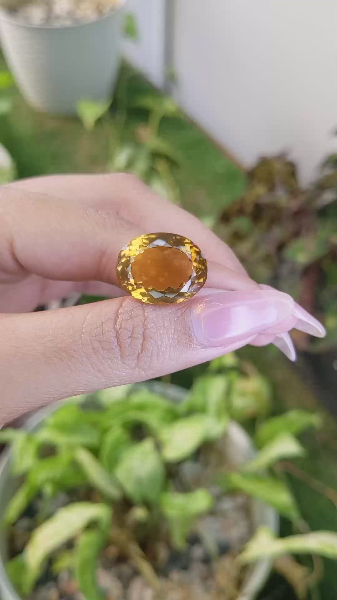 19.06 Ct. Citrine from Brazil Size Video