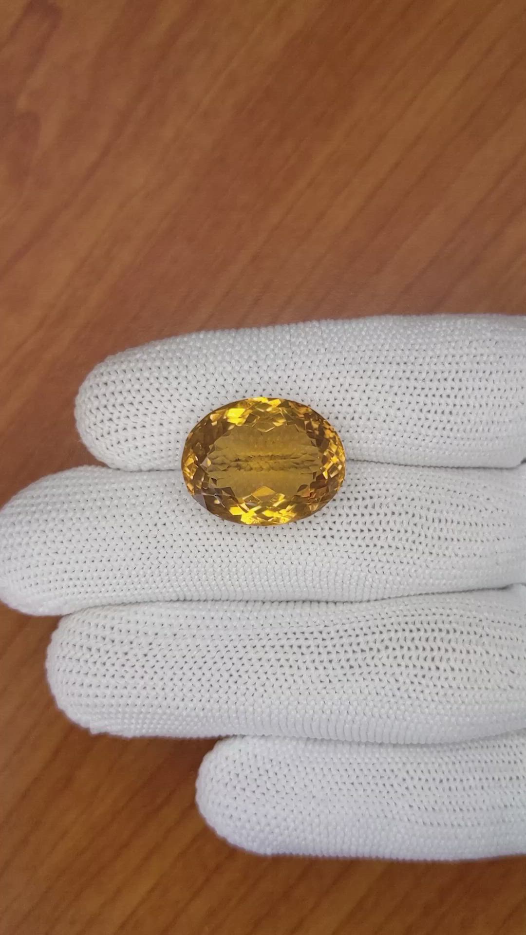 19.06 Ct. Citrine from Brazil Size Video