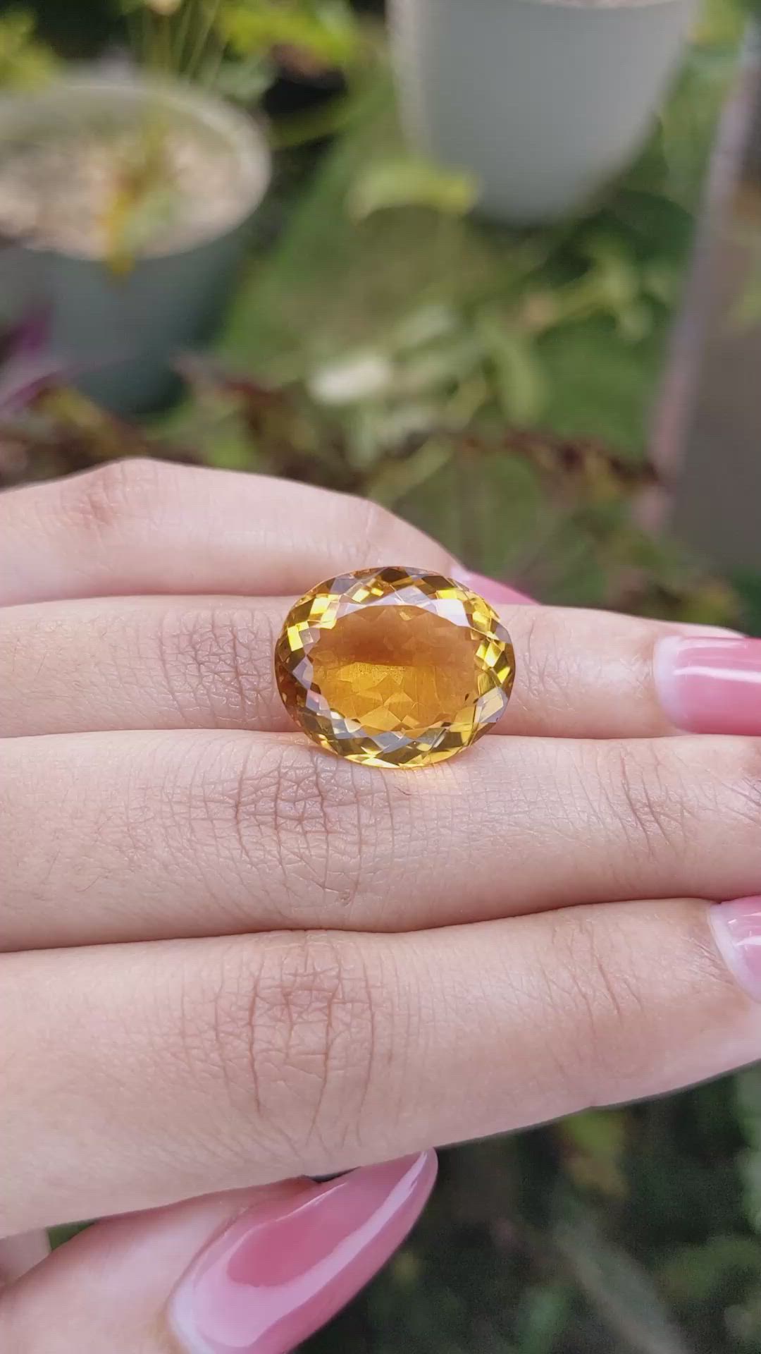 19.03 Ct. Citrine from Brazil Size Video