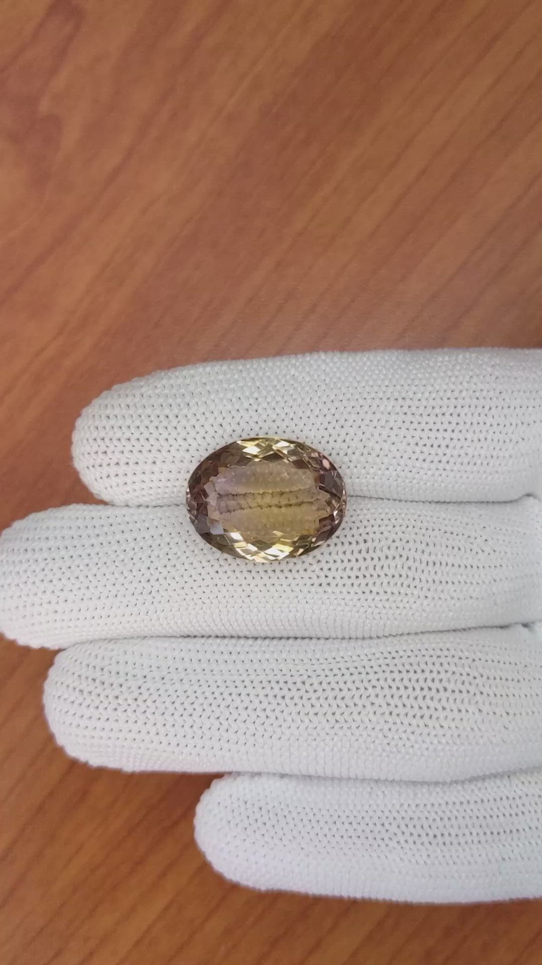 16.93 Ct. Ametrine from Madagascar Size Video