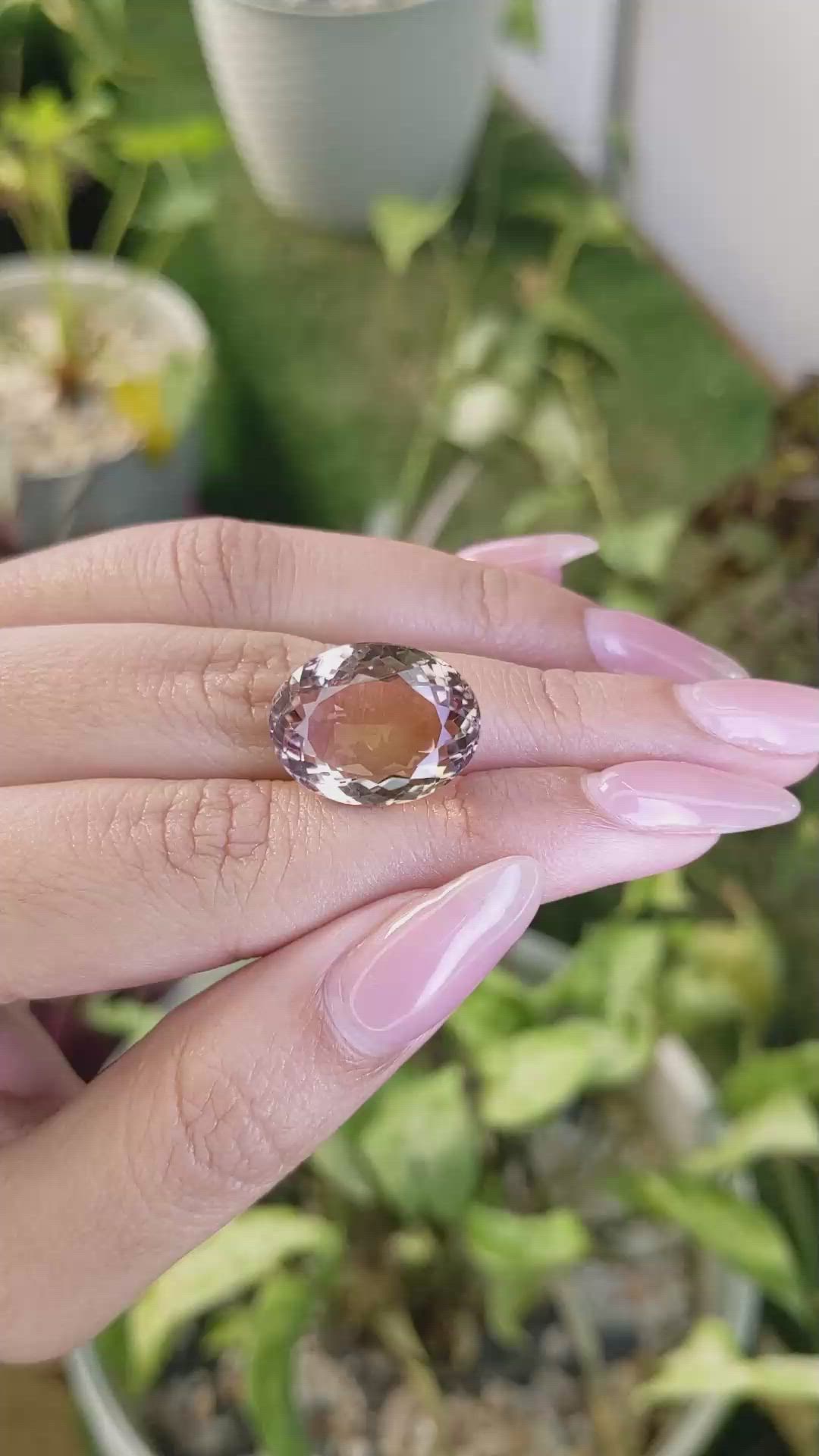 16.93 Ct. Ametrine from Madagascar Size Video