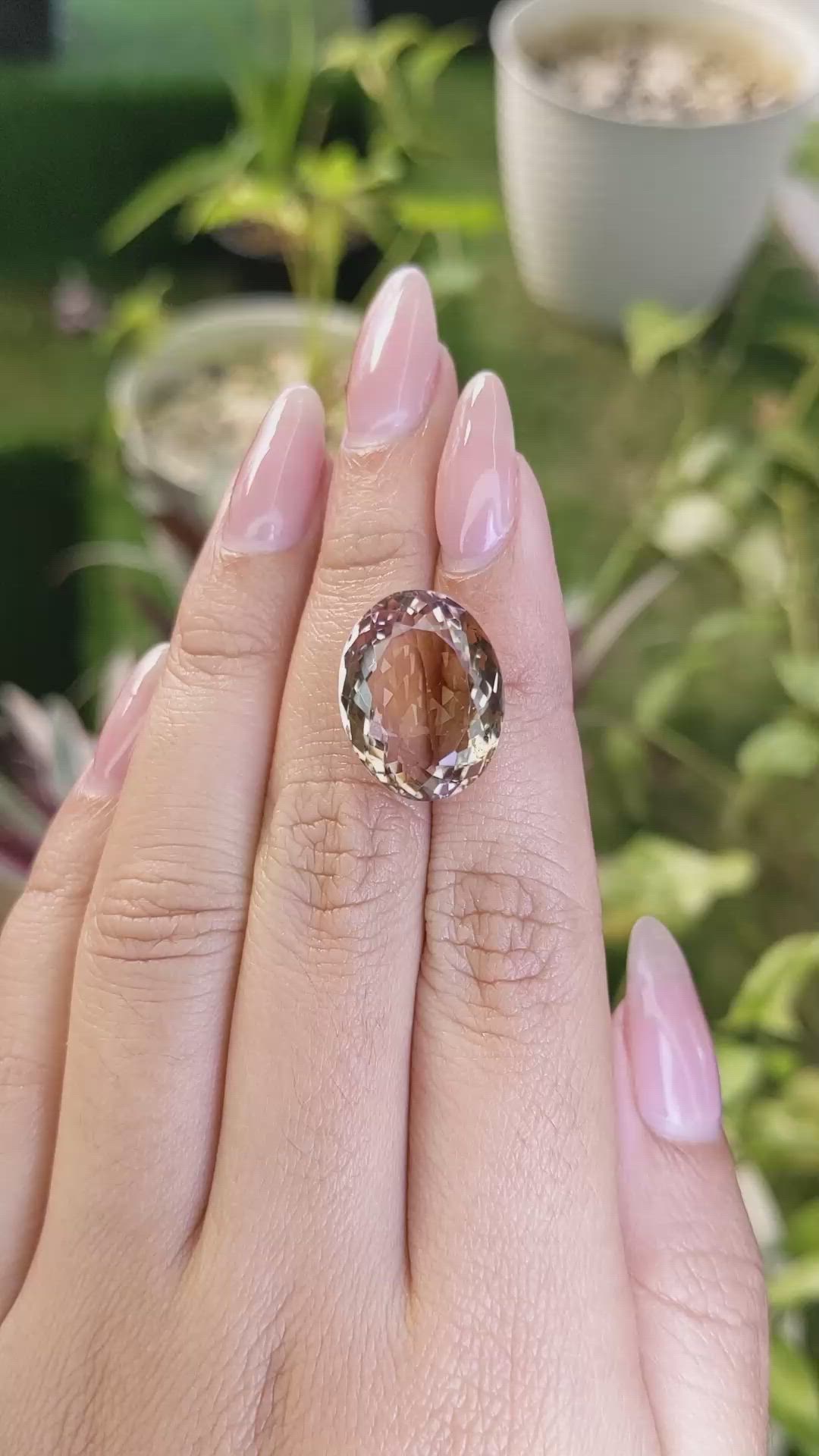 16.93 Ct. Ametrine from Madagascar Size Video