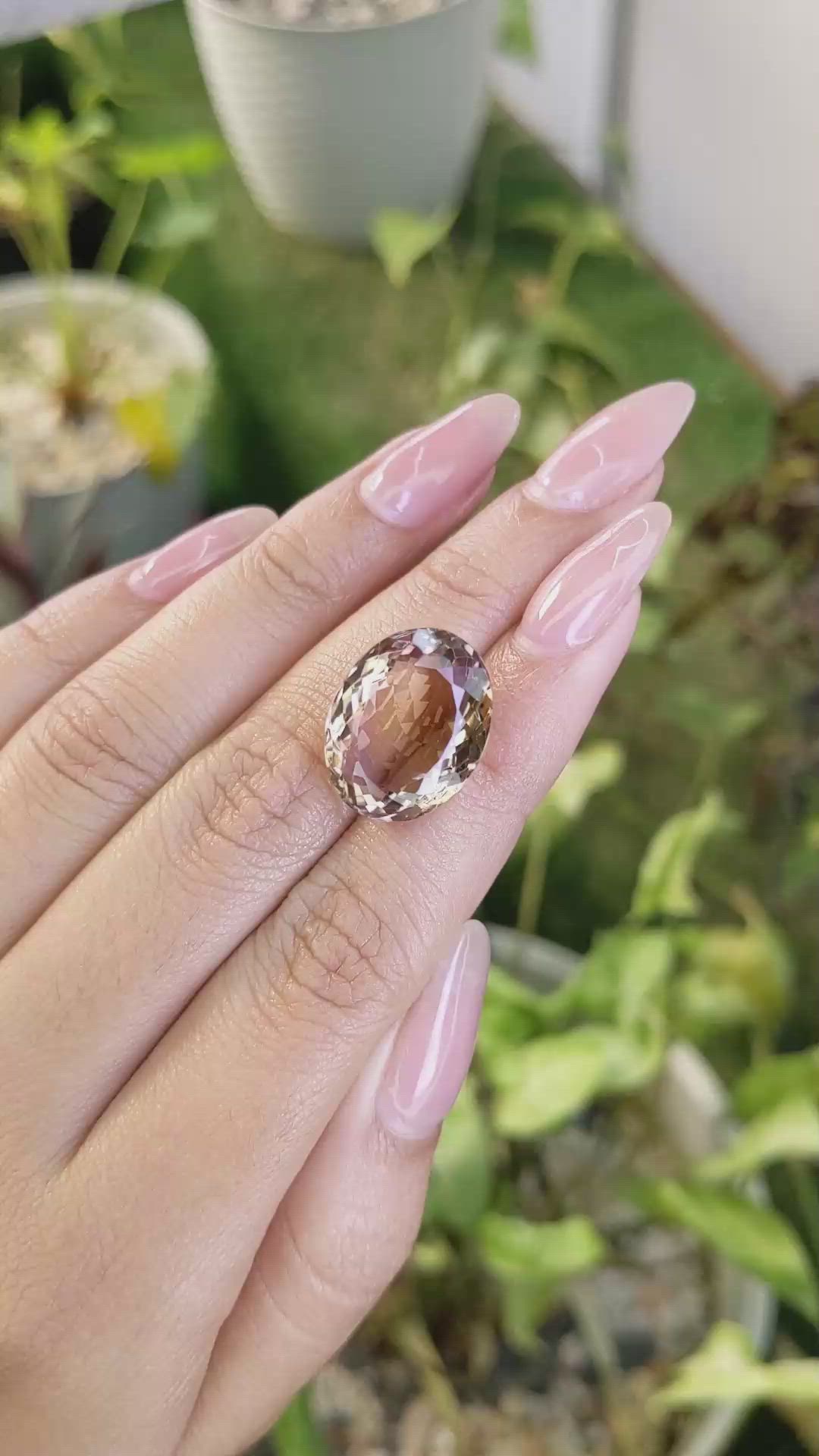 16.93 Ct. Ametrine from Madagascar Size Video