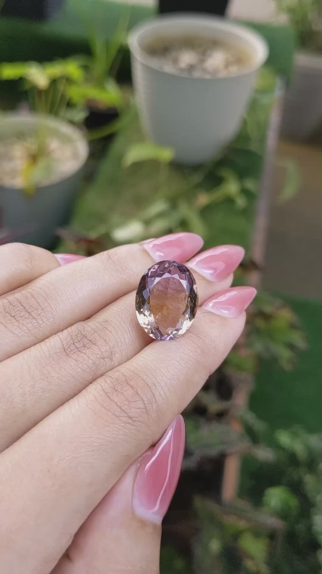 15.29 Ct. Ametrine from Madagascar Size Video